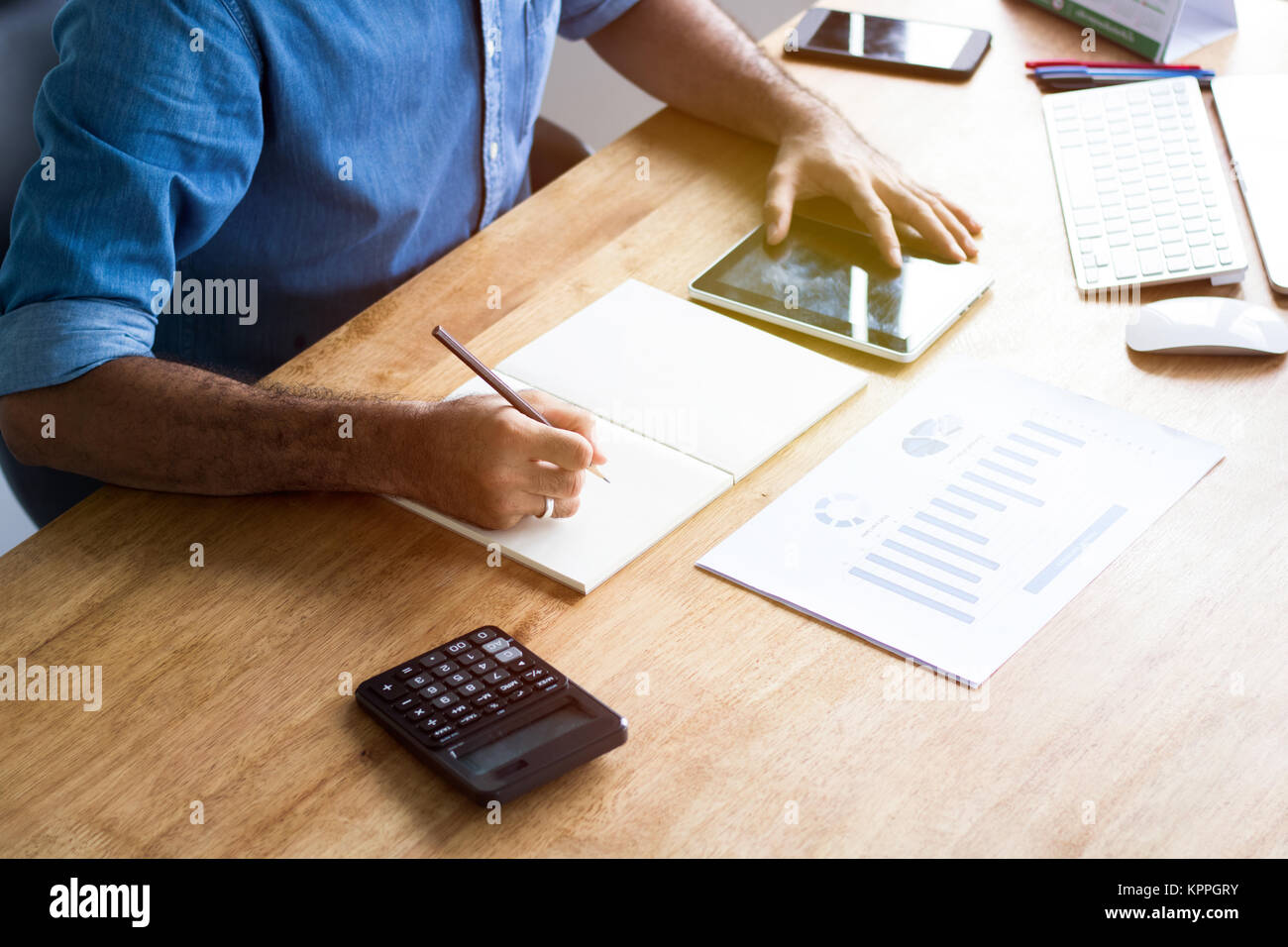calculate budget and business planning concept people couting stock