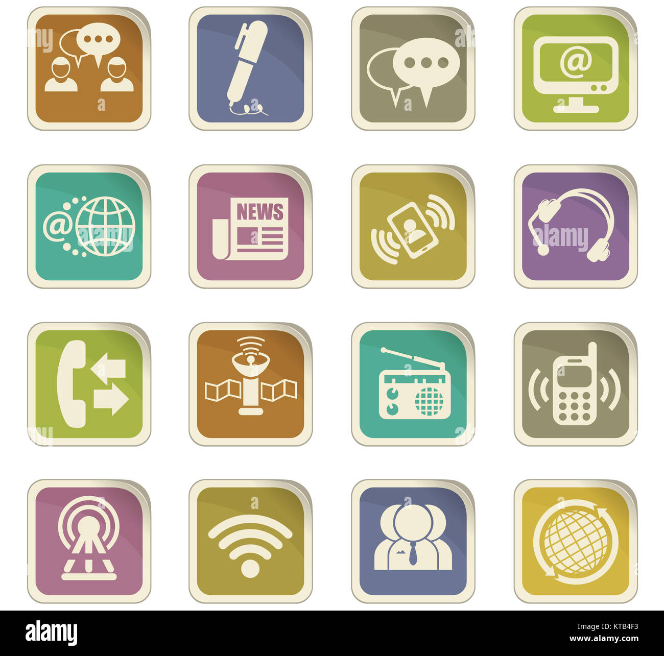 Communication Icon Set Stock Photo Alamy