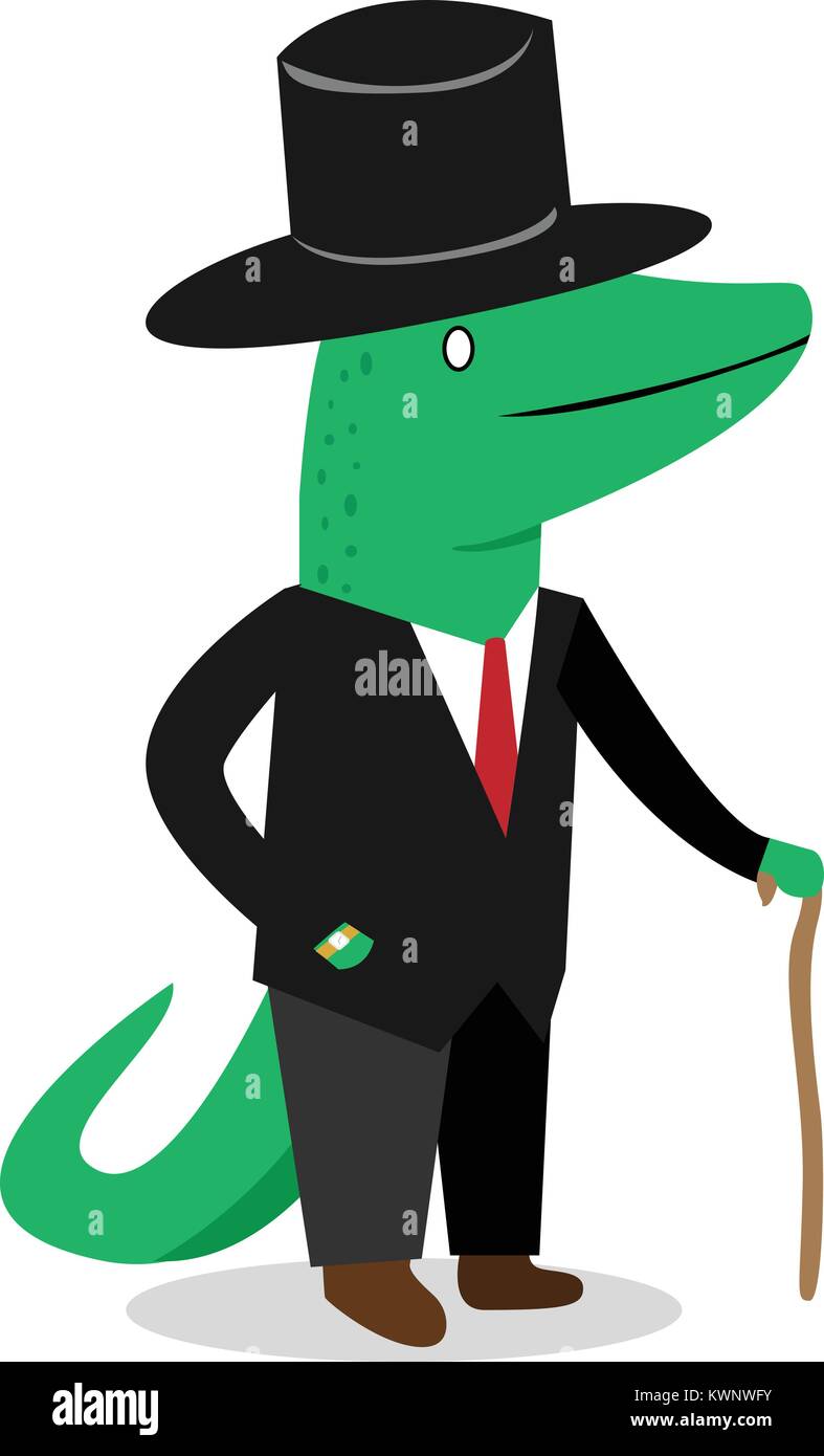 business crocodile in suit