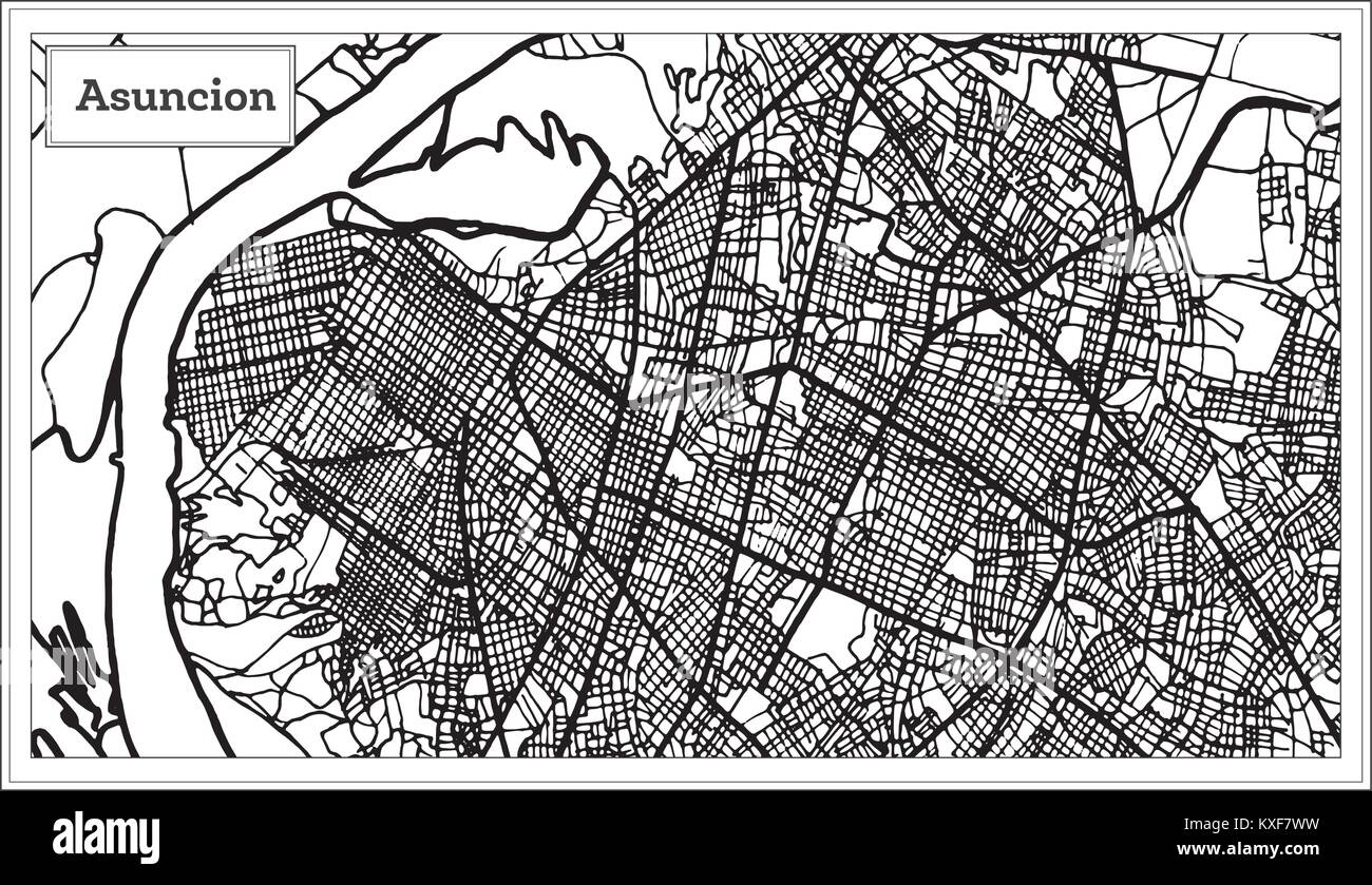 City map Asuncion Paraguay