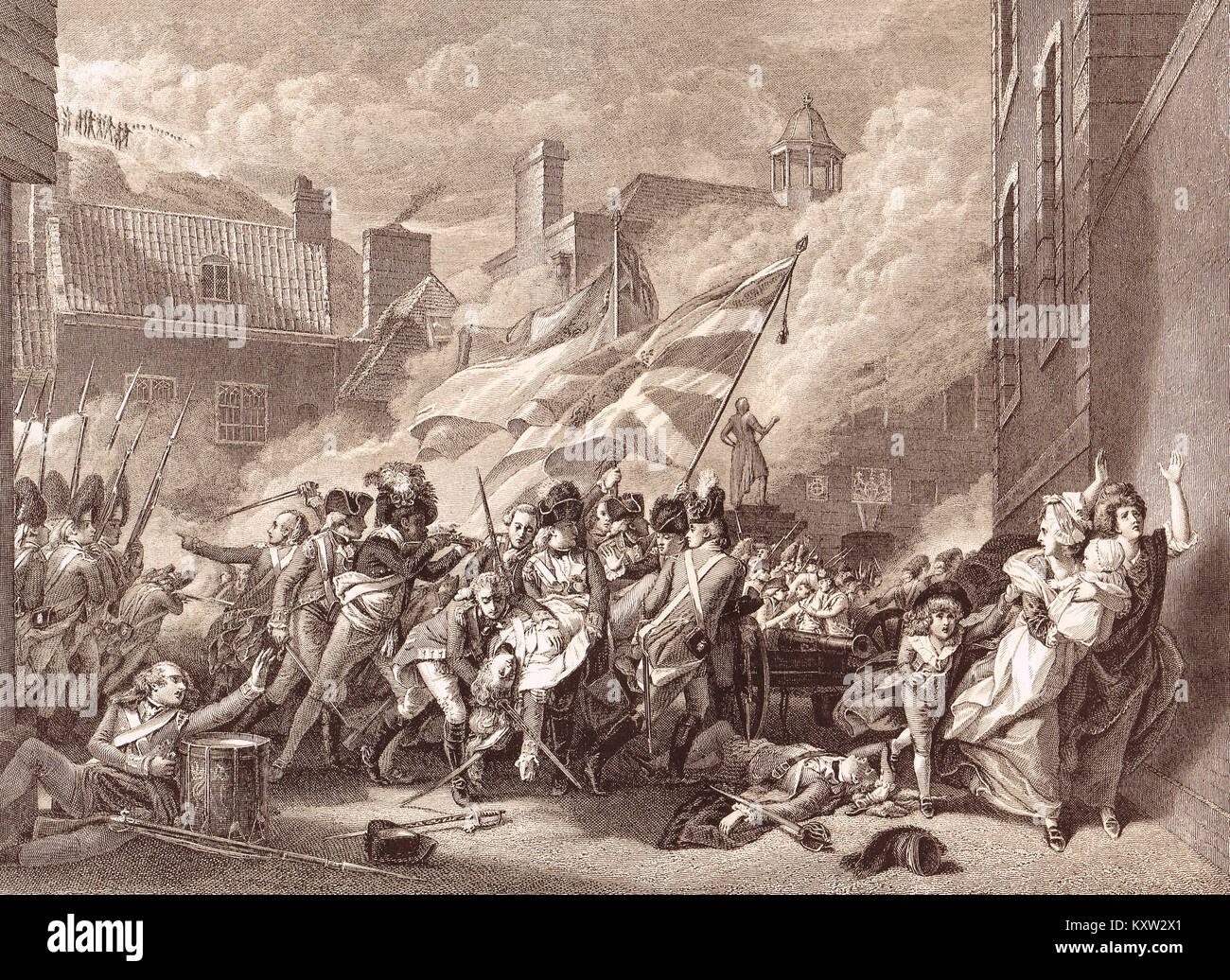 Death of Major Peirson, 6 January 1781, Battle of Jersey