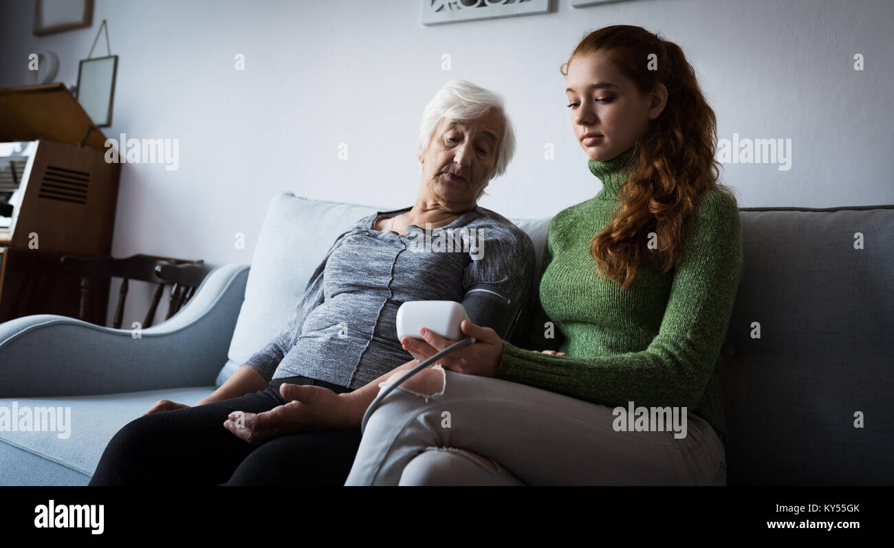 Living Room Grandmother Man With Box Living Room Grandmother Man With Box