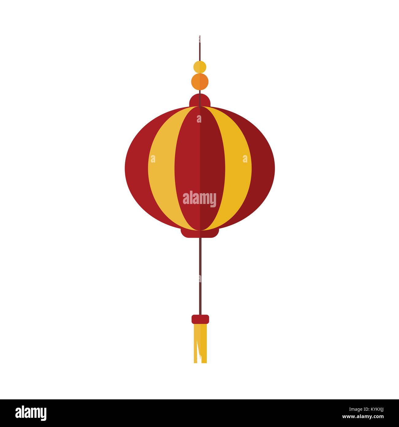 simple gold red chinese lantern vector illustration graphic design