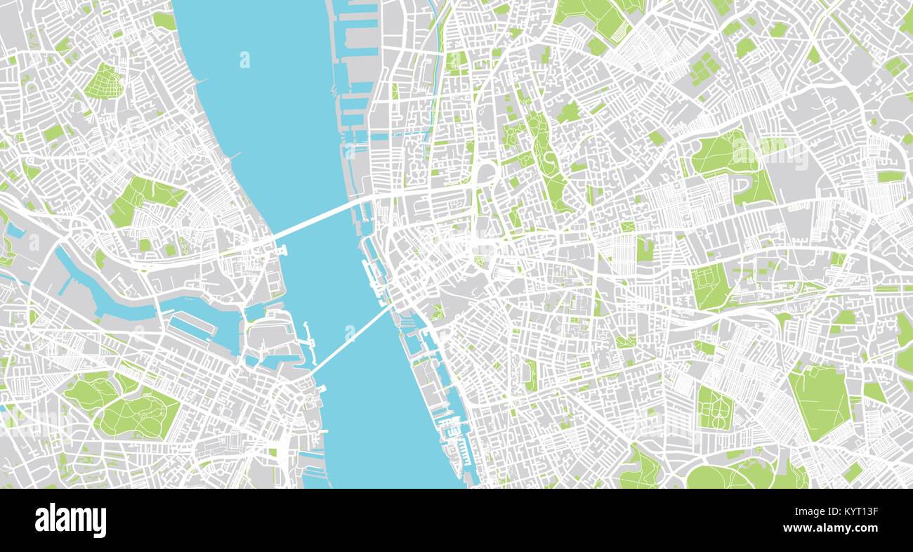 Vector map Liverpool Birkenhead UK pdf