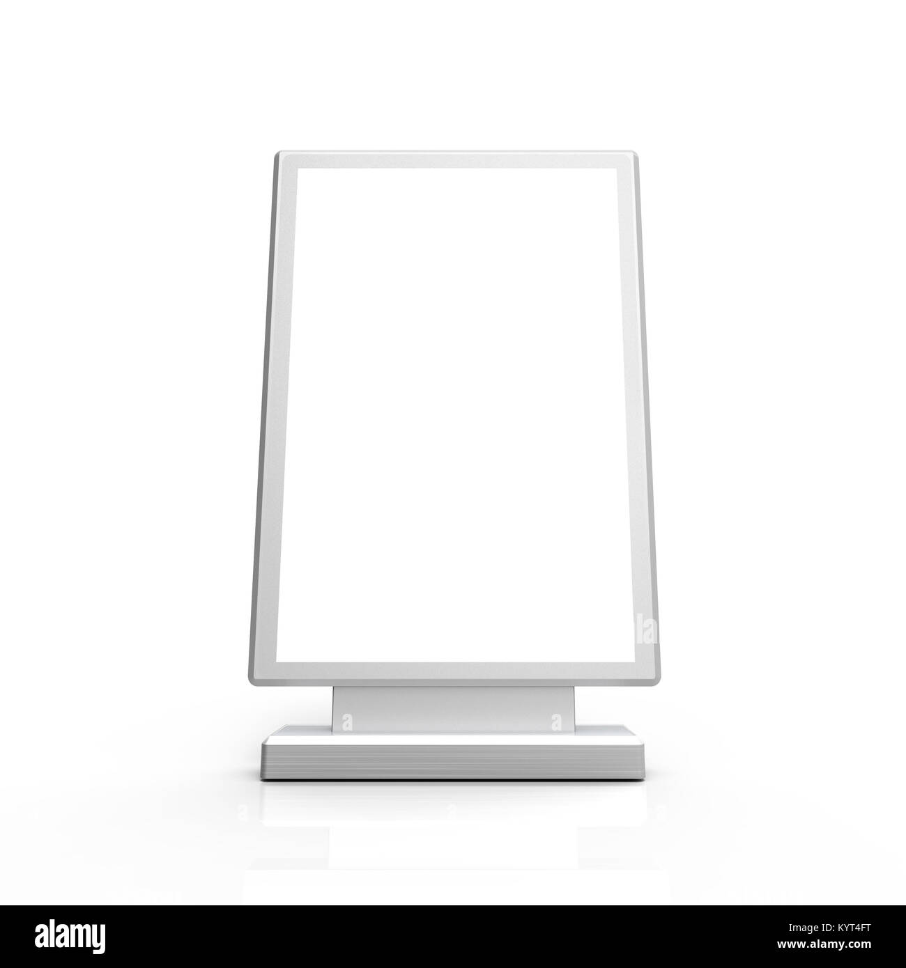 rectangle light box mockup 3d rendering sign board template for