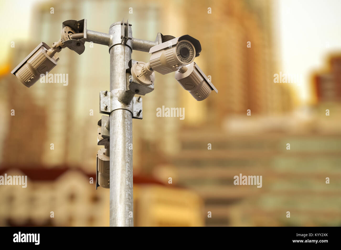 Cctv Security Camera On White Background Stock Photo Alamy