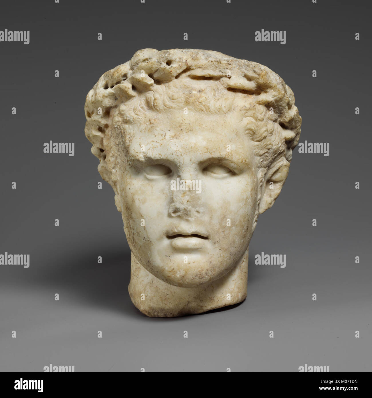 Marble Head Of Herakles MET DP147748 Stock Photo Alamy