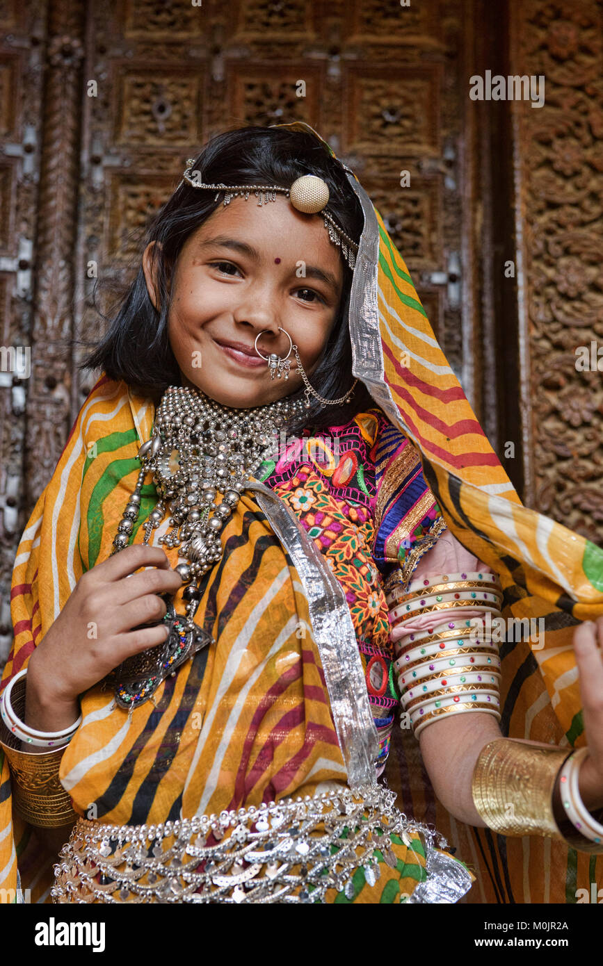 Costume Rajasthani Traditional Women Stock Photos & Costume Rajasthani