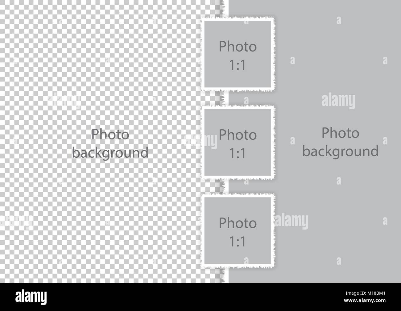 modern photo frames collage template soft white borders vector