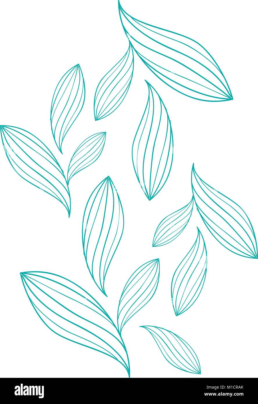 Elegant Leaves Vector Seamless Pattern Stock Vector Image Art Alamy