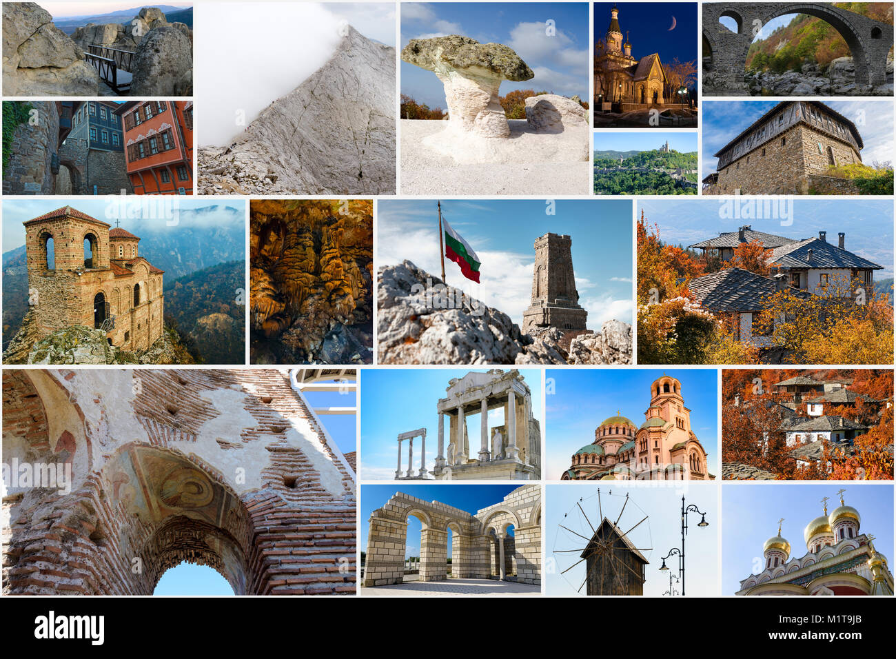 Collage Of Bulgarian Landmarks And Popular Travel Destinations Collage Of Bulgarian Landmarks And Popular Travel Destinations