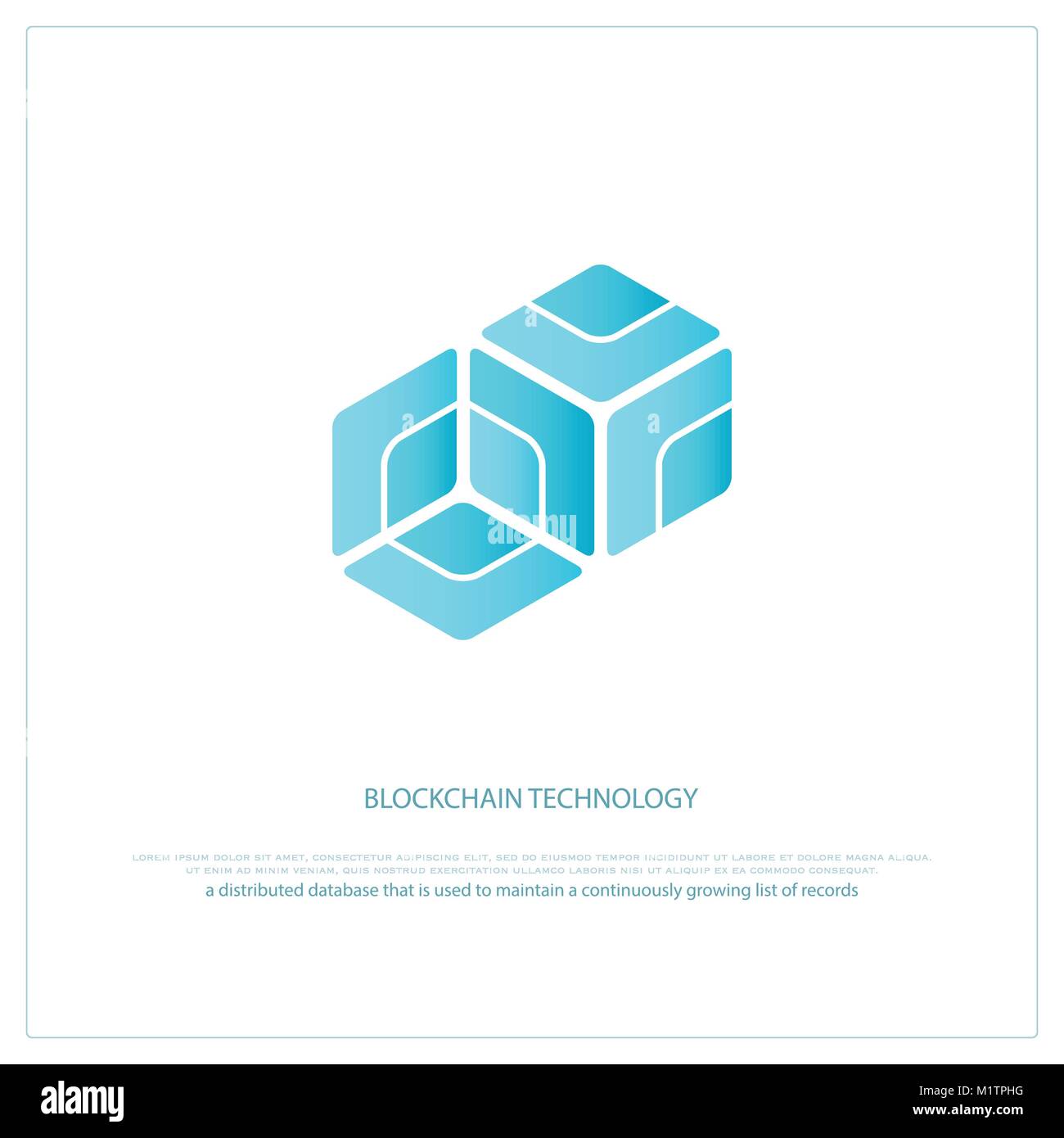 blockchain technology icon vector smart contract block isolated