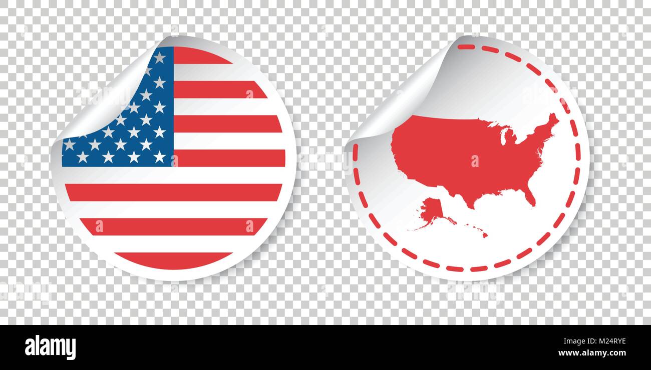 usa sticker with flag and map america label round tag with country vector ilration on isolated background usa sticker with flag and map america label round tag with country vector ilration on isolated background