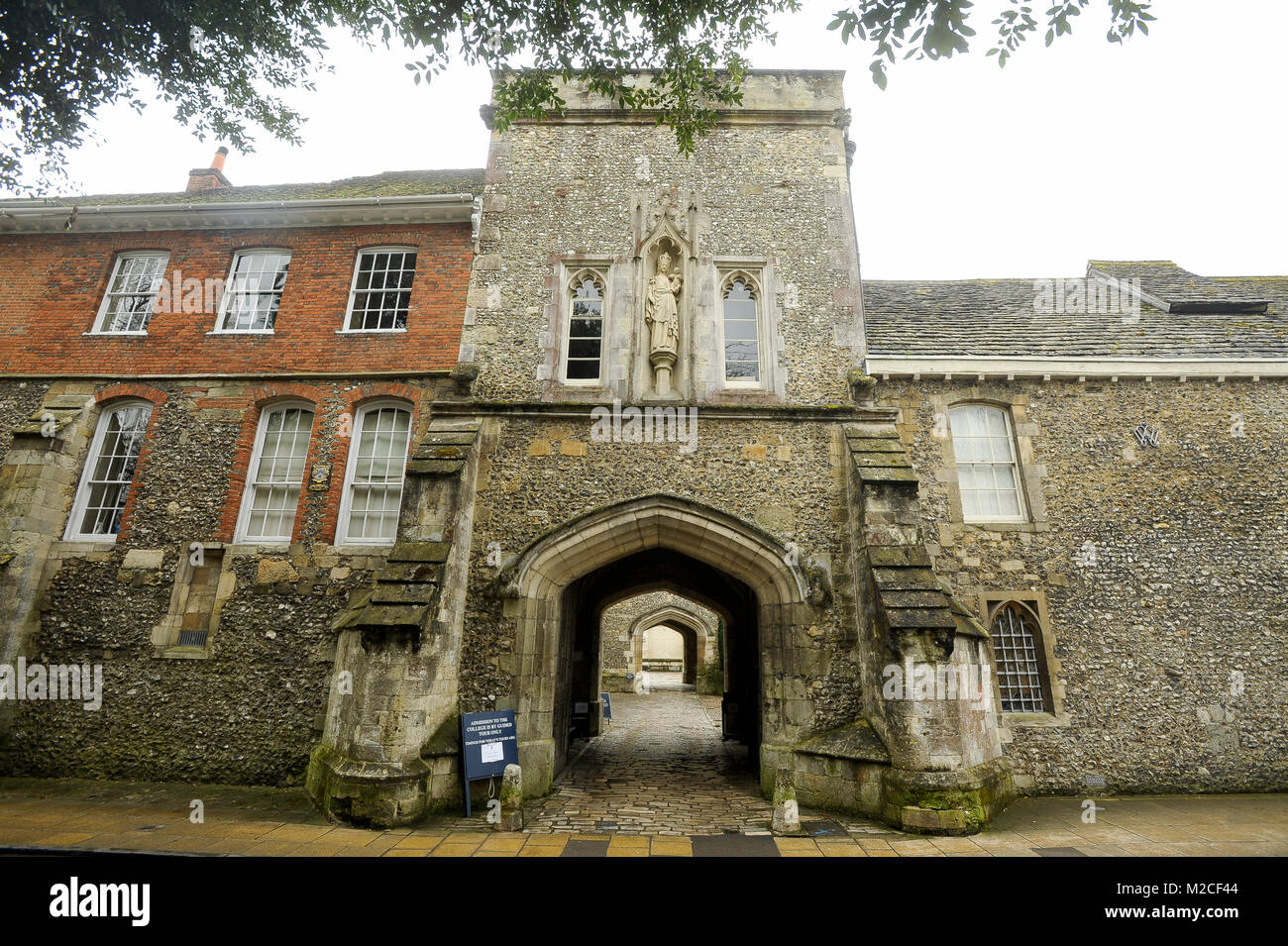 Winchester College founded in 1382 by bishop William of Wykeham is independent boarding school for boys in Winchester, Hampshire, England, United King