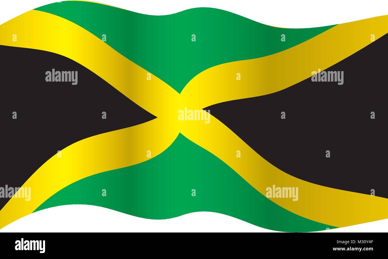 Jamaica Flag Vector Illustration Stock Vector Image Art Alamy