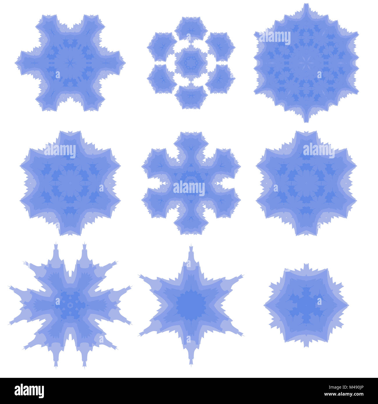 Set Of Different Ornamental Rosettes Stock Photo Alamy