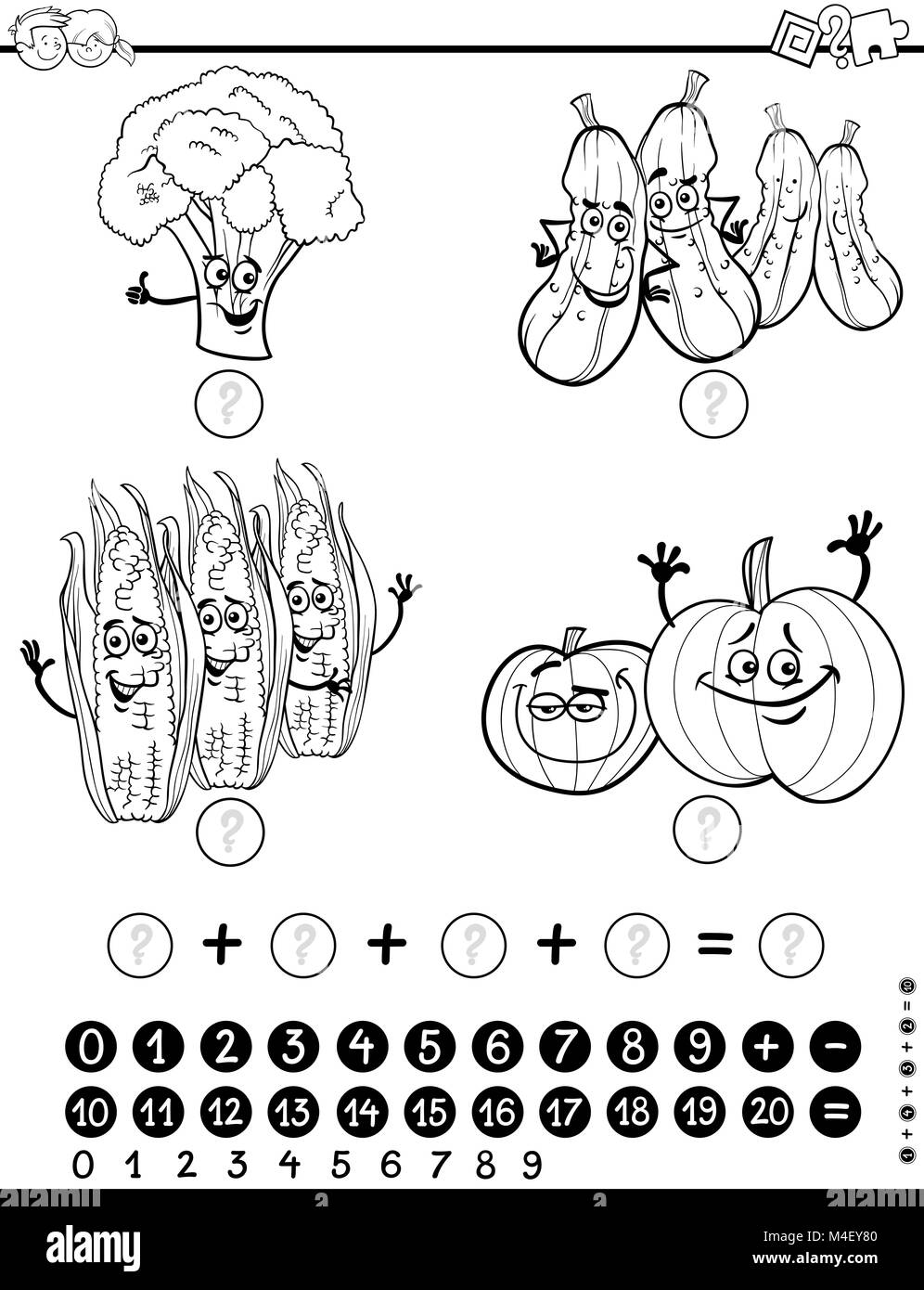 Maths Activity Worksheet For Coloring