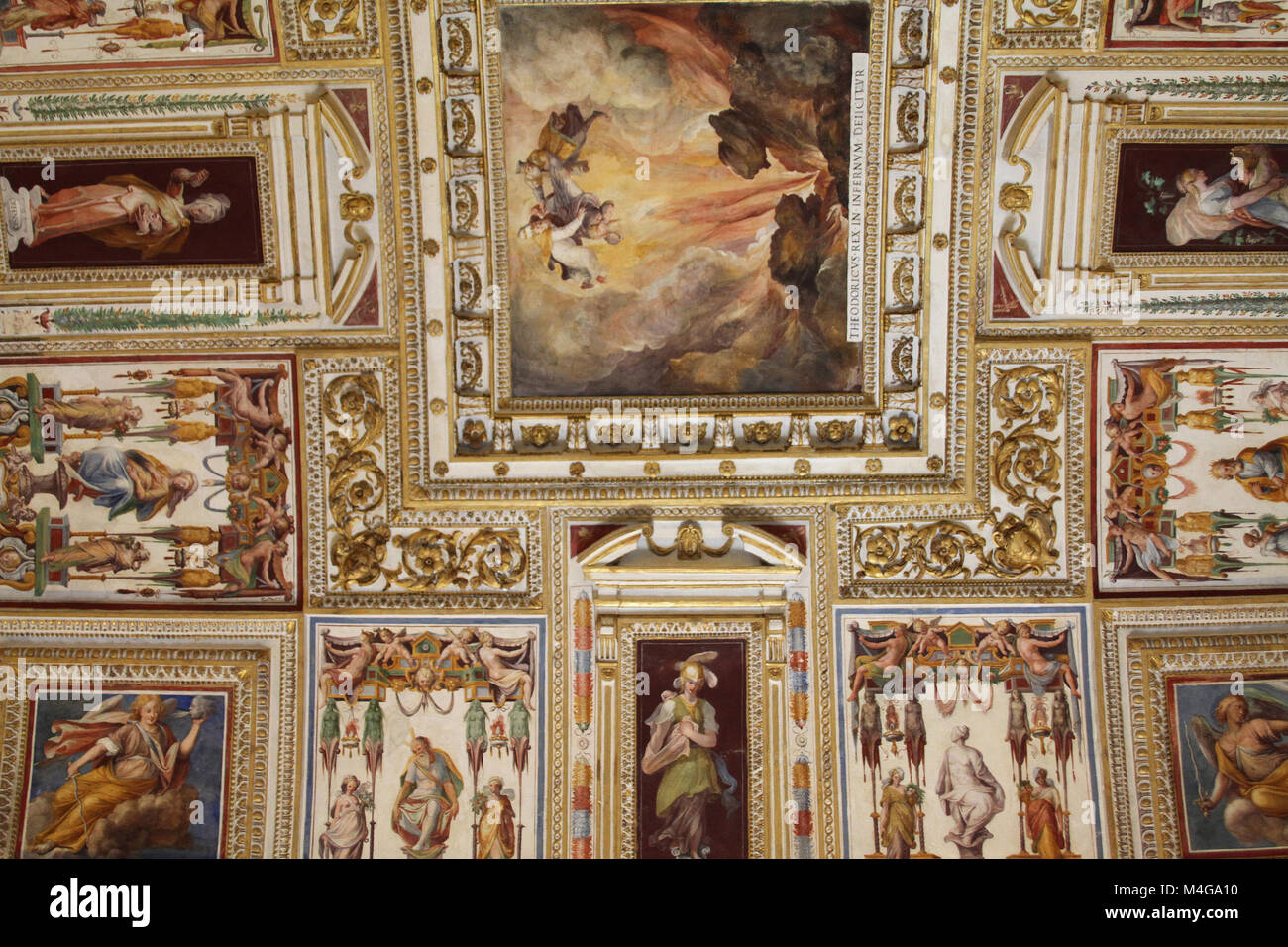 Painting On The Ceiling Of The Vatican Museum Of Angels And Cupids
