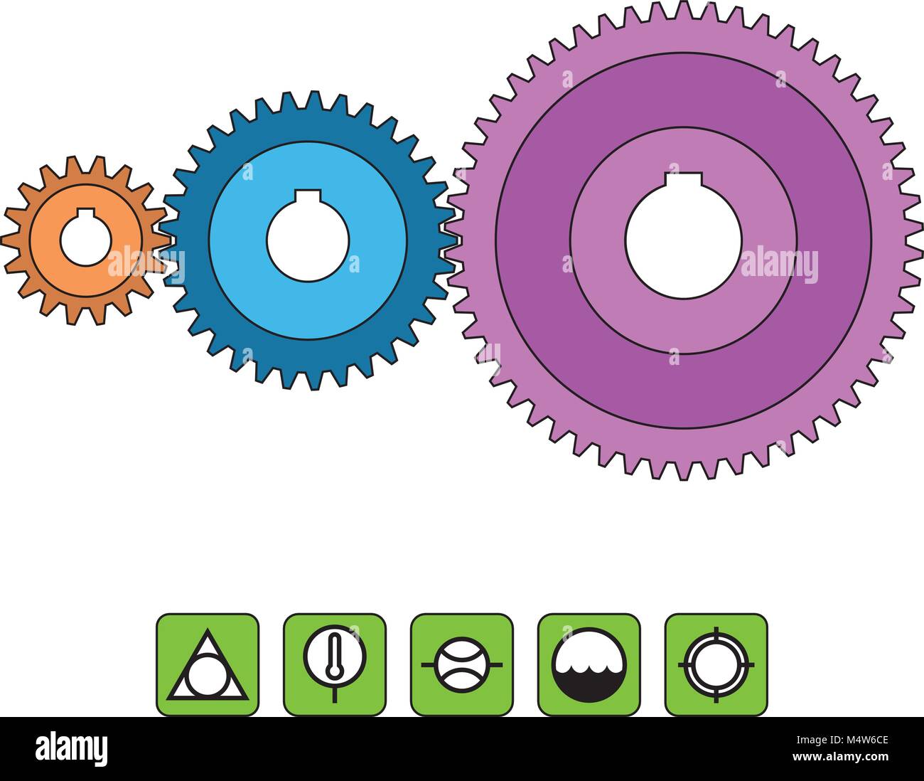 Gear Wheel And Mechanical Transmission Stock Vector Image Art Alamy