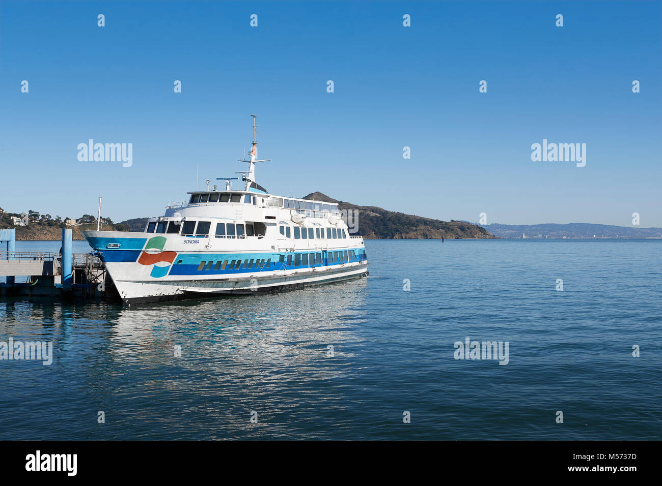 the sausalito ferry, sonoma, moored in sausalito, san francisco