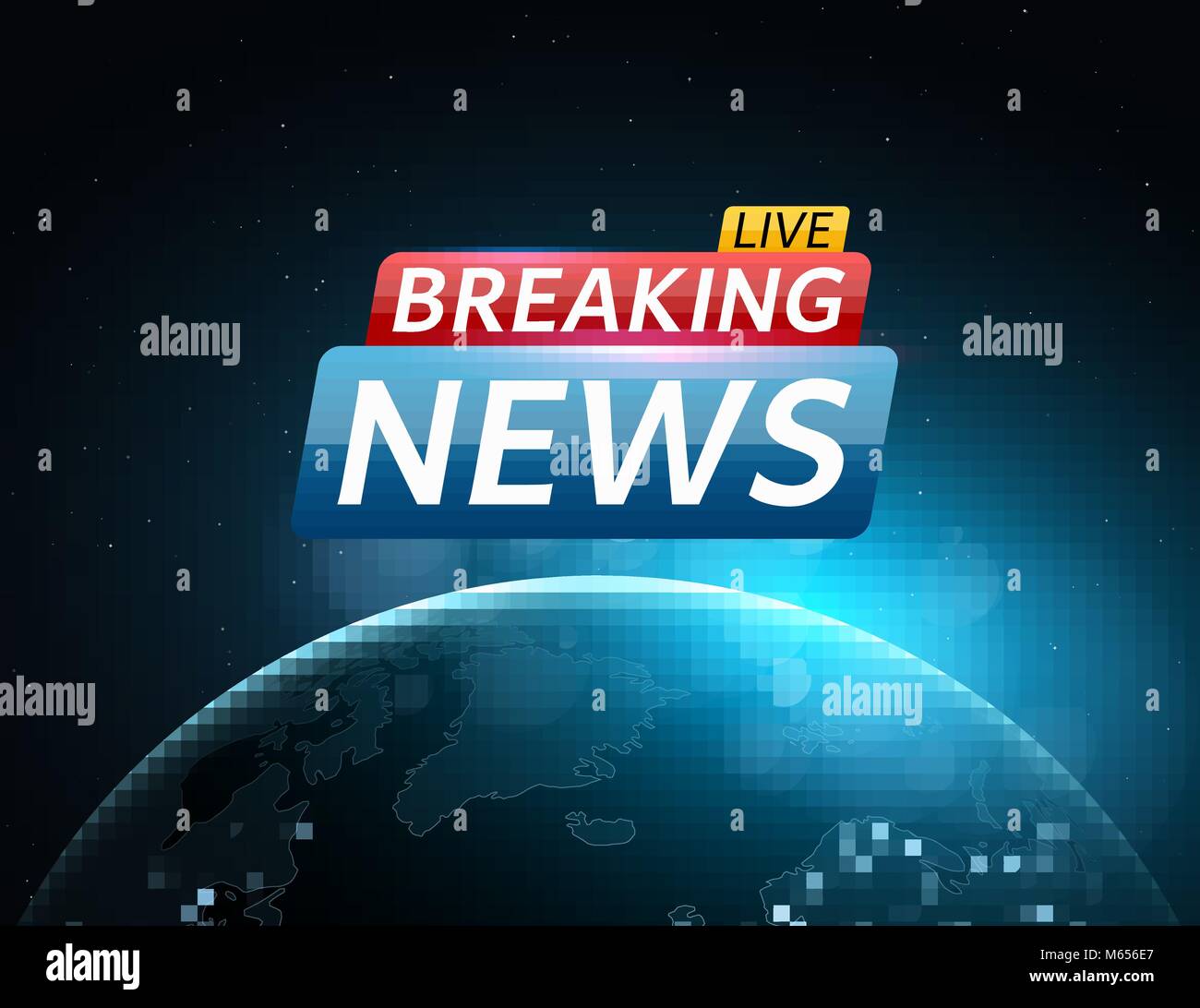 Breaking News Live Abstract Futuristic Background With A Glowing Blue Planet Earth Technology And Business On TV Space Stars Vector Illu Breaking News Live Abstract Futuristic Background With A Glowing Blue Planet Earth Technology And Business On TV Space Stars Vector Illu