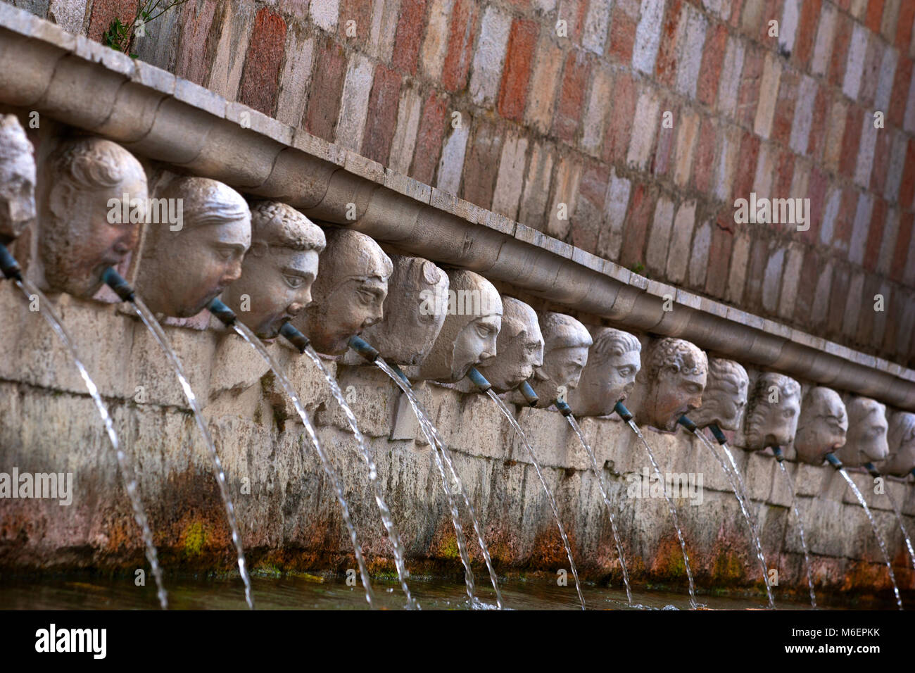 L Aquila Italy Fountain Of The Water Spouts Th Century Fountain