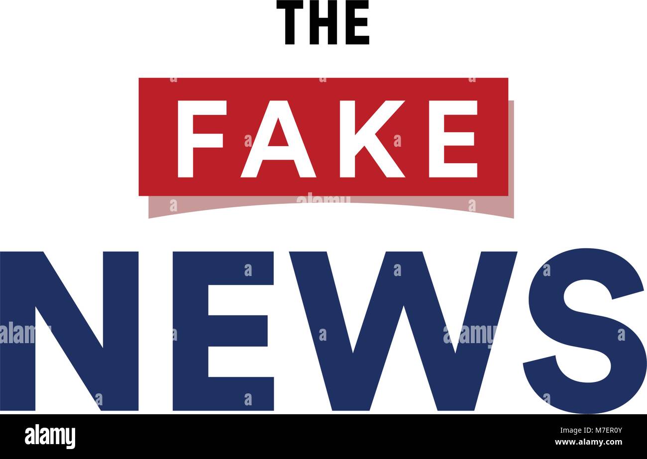 The Fake News Show False Breaking Broadcast Minimalistic Text Logo Vector Illustration On White Background The Fake News Show False Breaking Broadcast Minimalistic Text Logo Vector Illustration On White Background