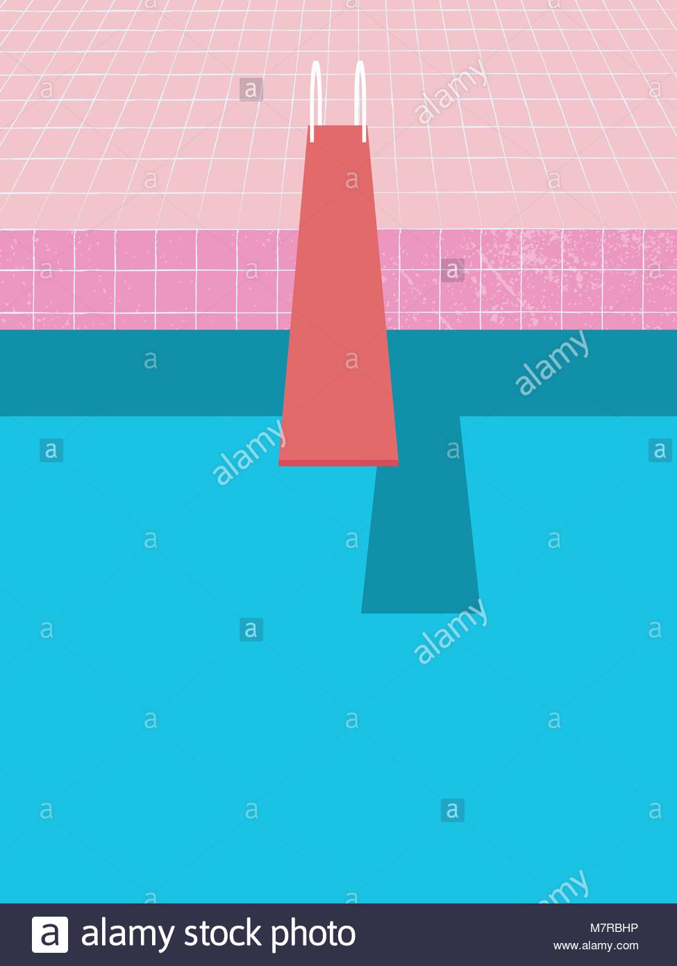 summer pool party invitation poster flyer vector template with