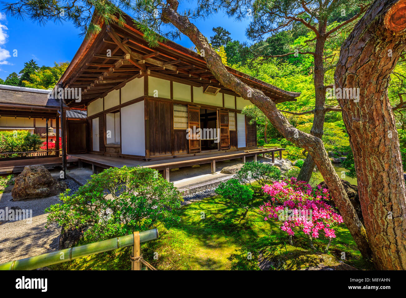 Kannon Hall At Popular Landmark Ginkaku Ji Temple Or Silver Pavilion In