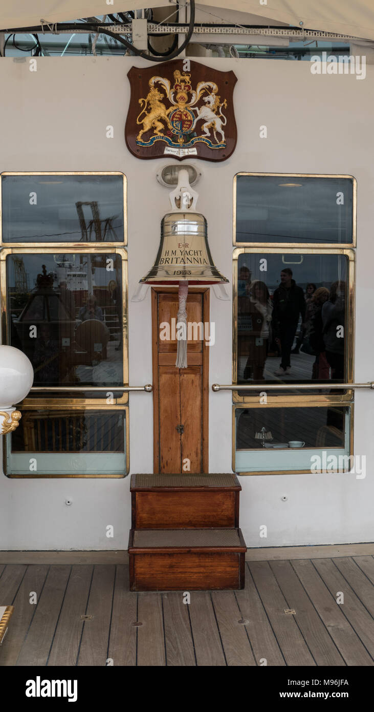 The Ships Bell Situated On The Verandah Deck Of HM Royal Yacht