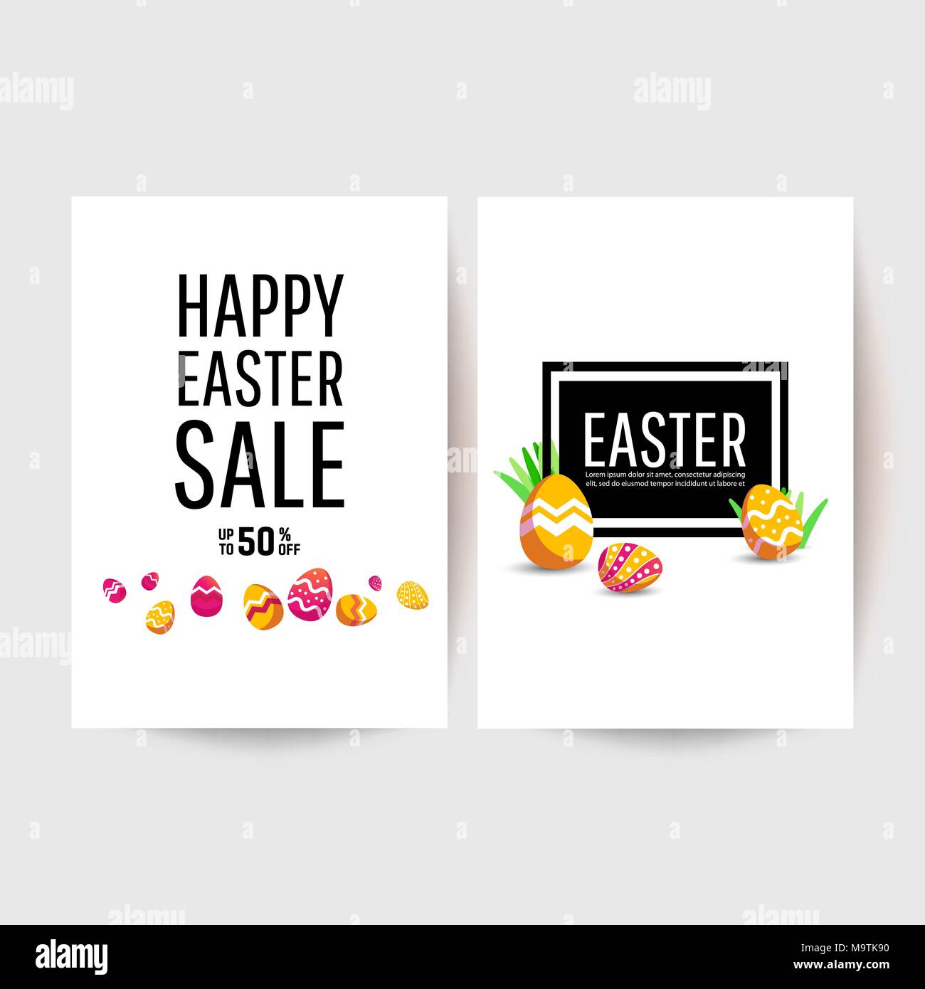 easter egg greeting card vector easter flyer illustration with