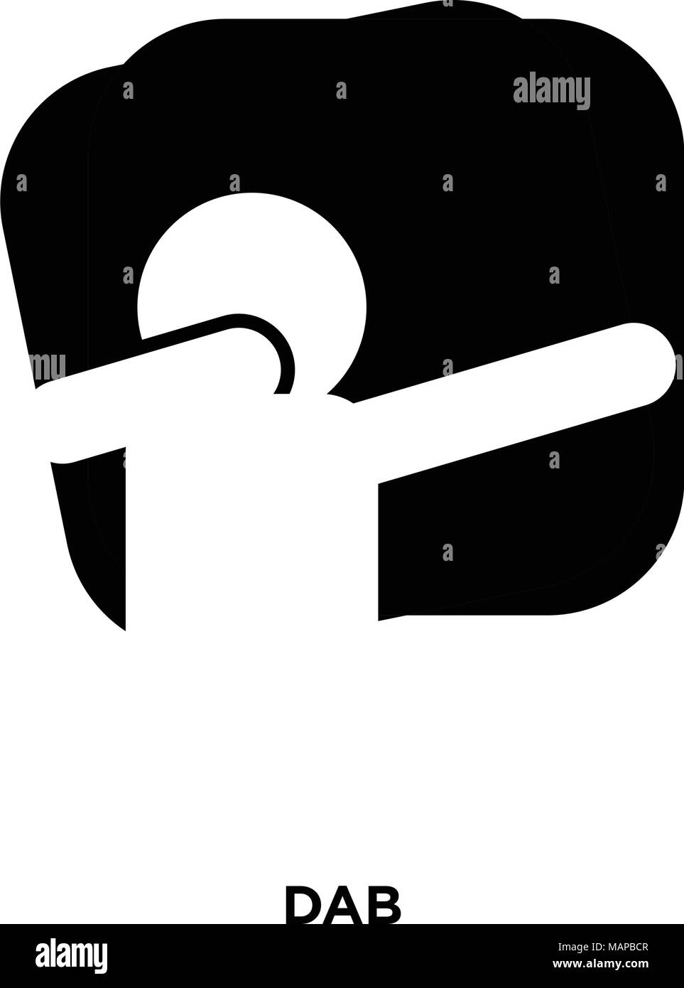 dab icon isolated on white background for your web mobile and app