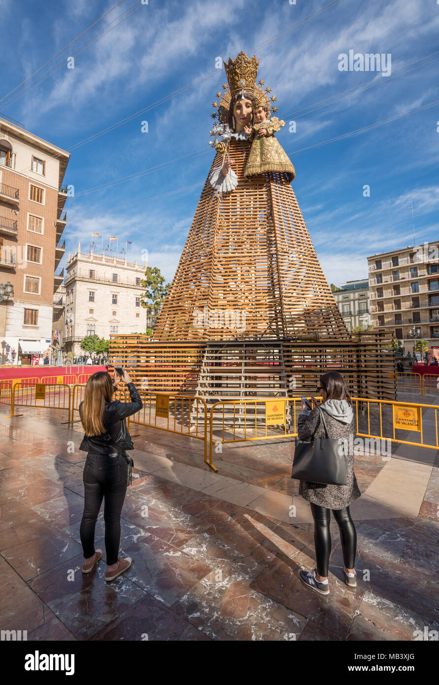 Complex Statues Created For The Fallas Festival In Valencia Stock Photo