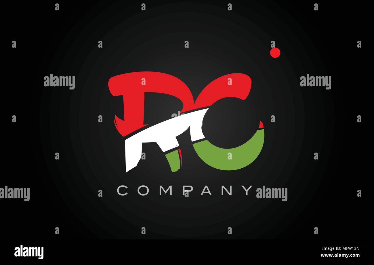 Rc R C Letter Logo Combination Alphabet Vector Creative Company Icon