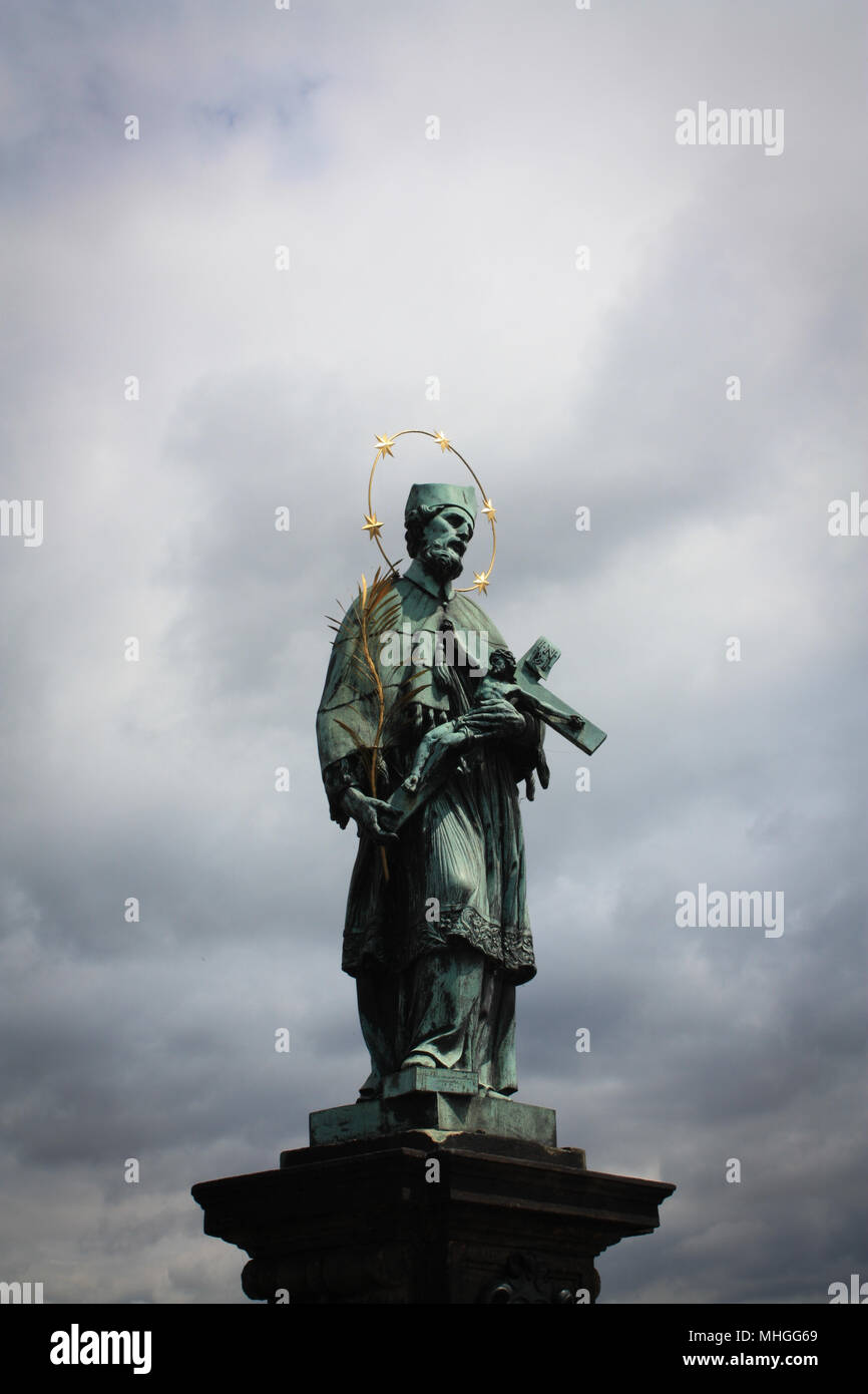 John Of Nepomuk Statue In Prague Stock Photo Alamy