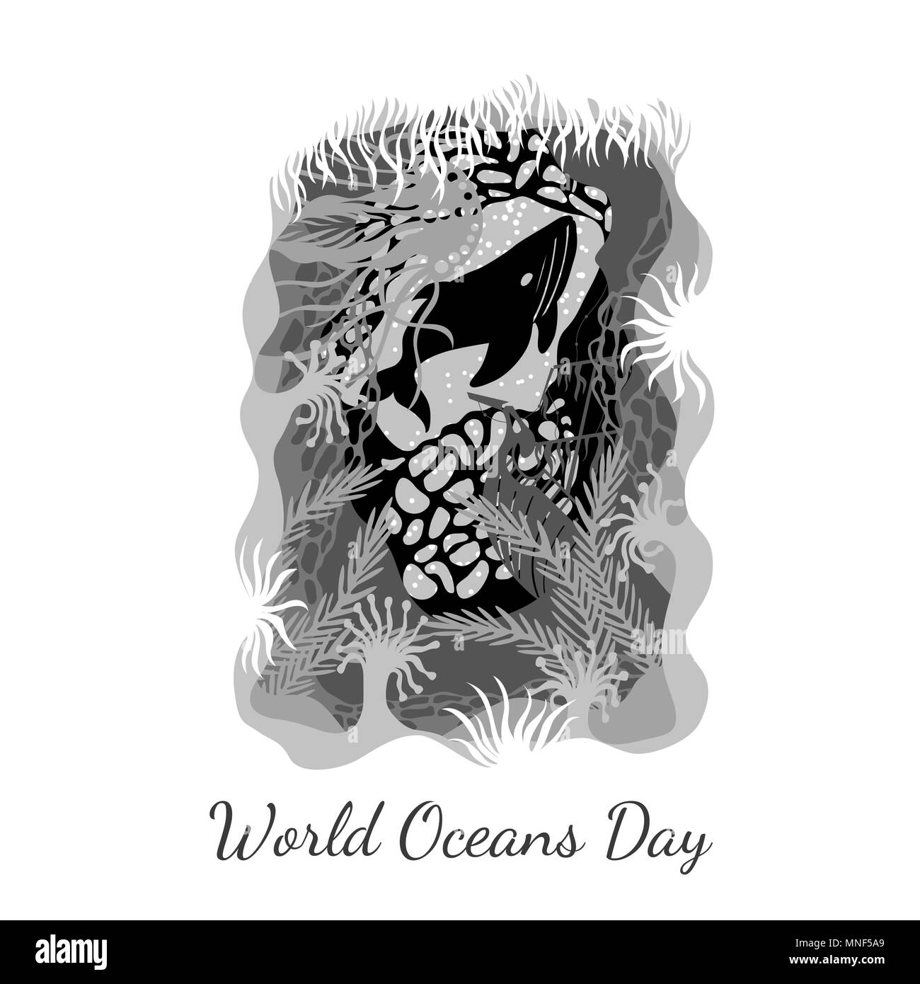 World Oceans Day Poster Black And White Stock Photos Images Alamy