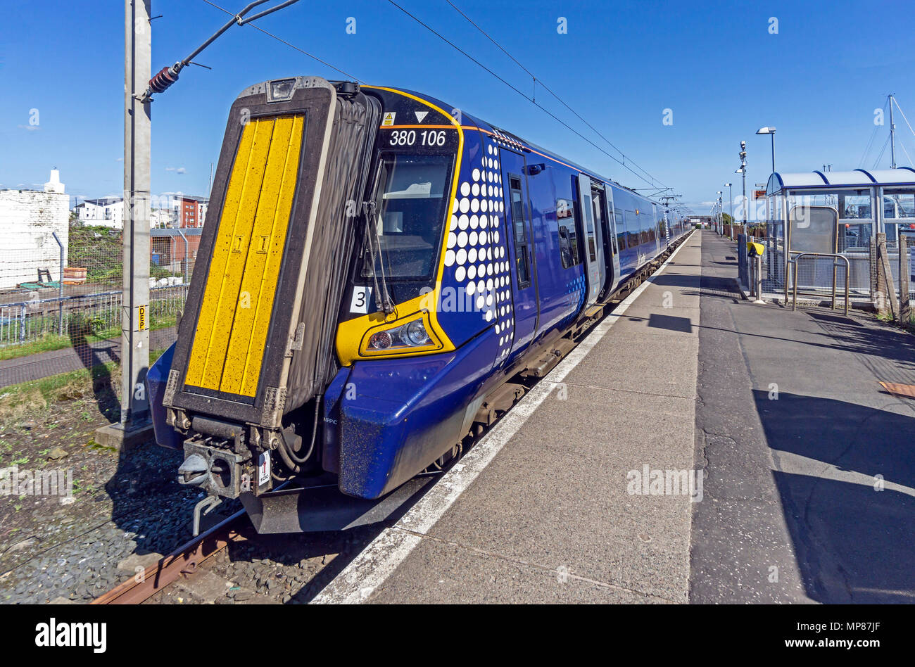 Scotrail Class Electric Multiple Unit In Ardrossan Harbour Railway