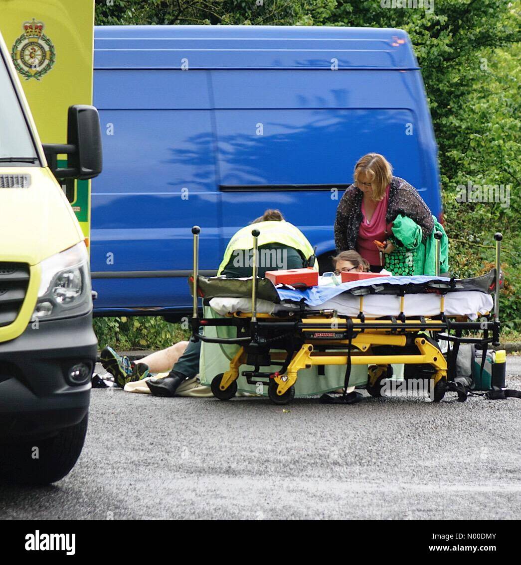 A3, Guildford, UK. 12th May, 2017. Road traffic accident, Compton Stock