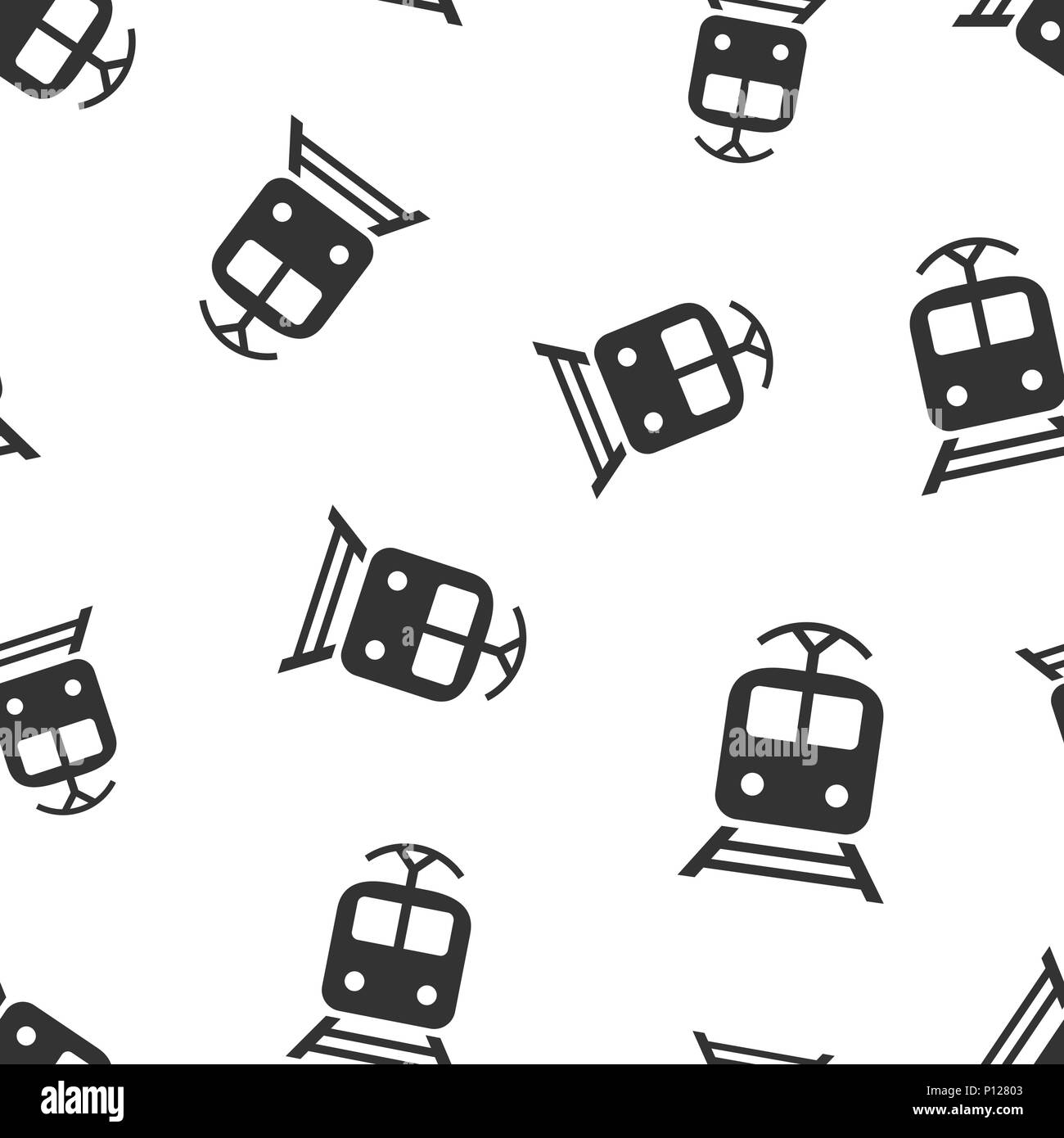 Train Transportation Icon Seamless Pattern Background Business Concept