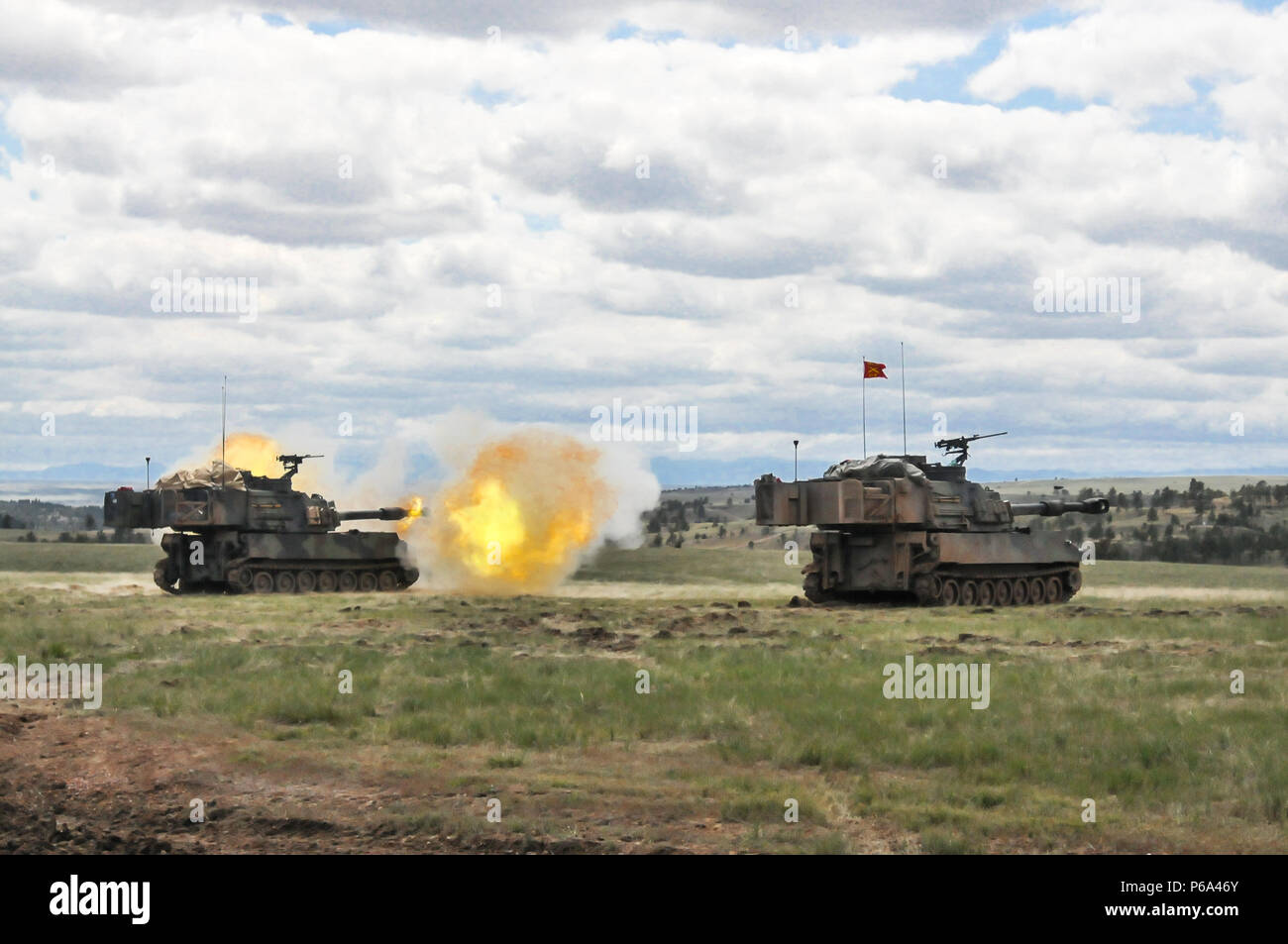 A Paladin Howitzer From Nd Battalion Nd Field Artillery Regiment