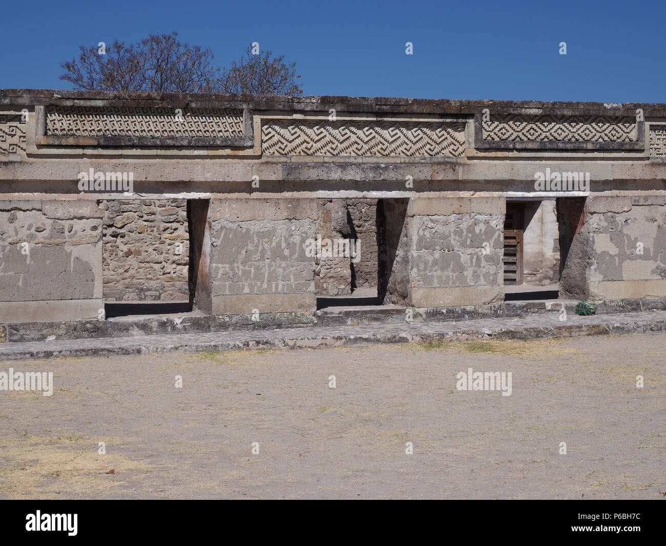 Patio Walls Of San Pedro Church In City Of Mitla Archeological Site Of