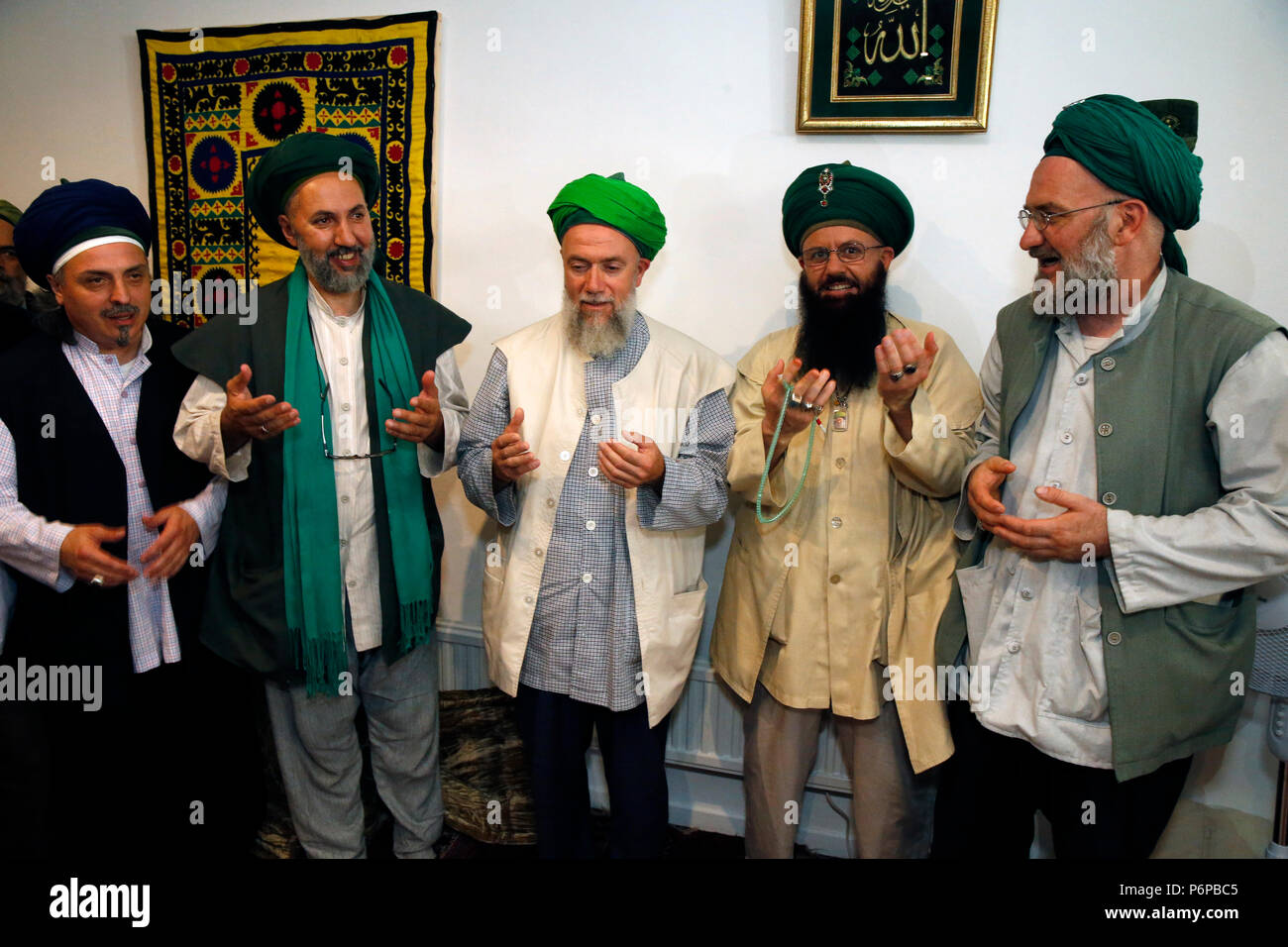 Naqshbandi Sufi Muslims Around Mawlana Sheikh Mehmet Efendi In Saint