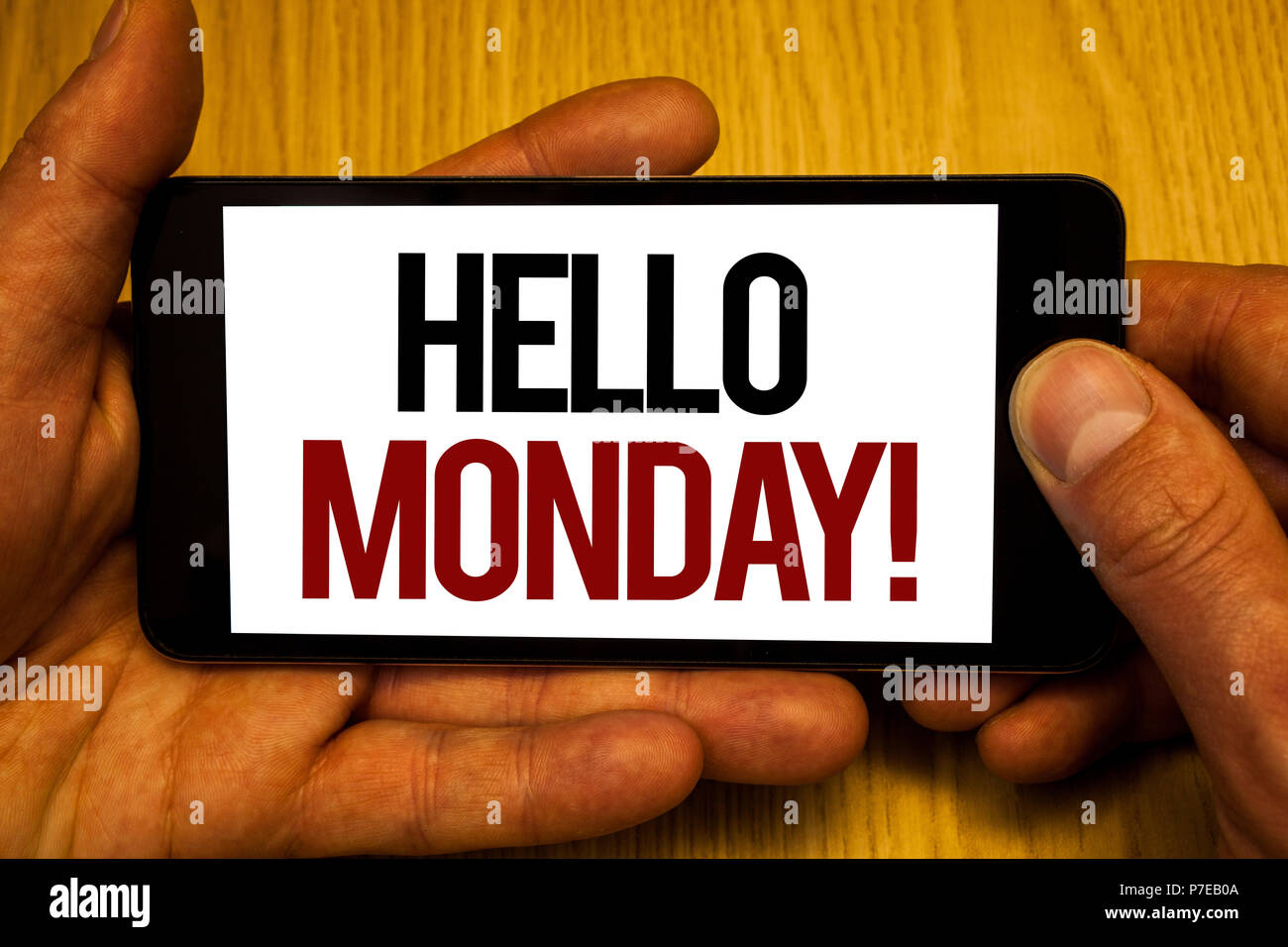 Text Sign Showing Hello Monday Motivational Call Conceptual Photo