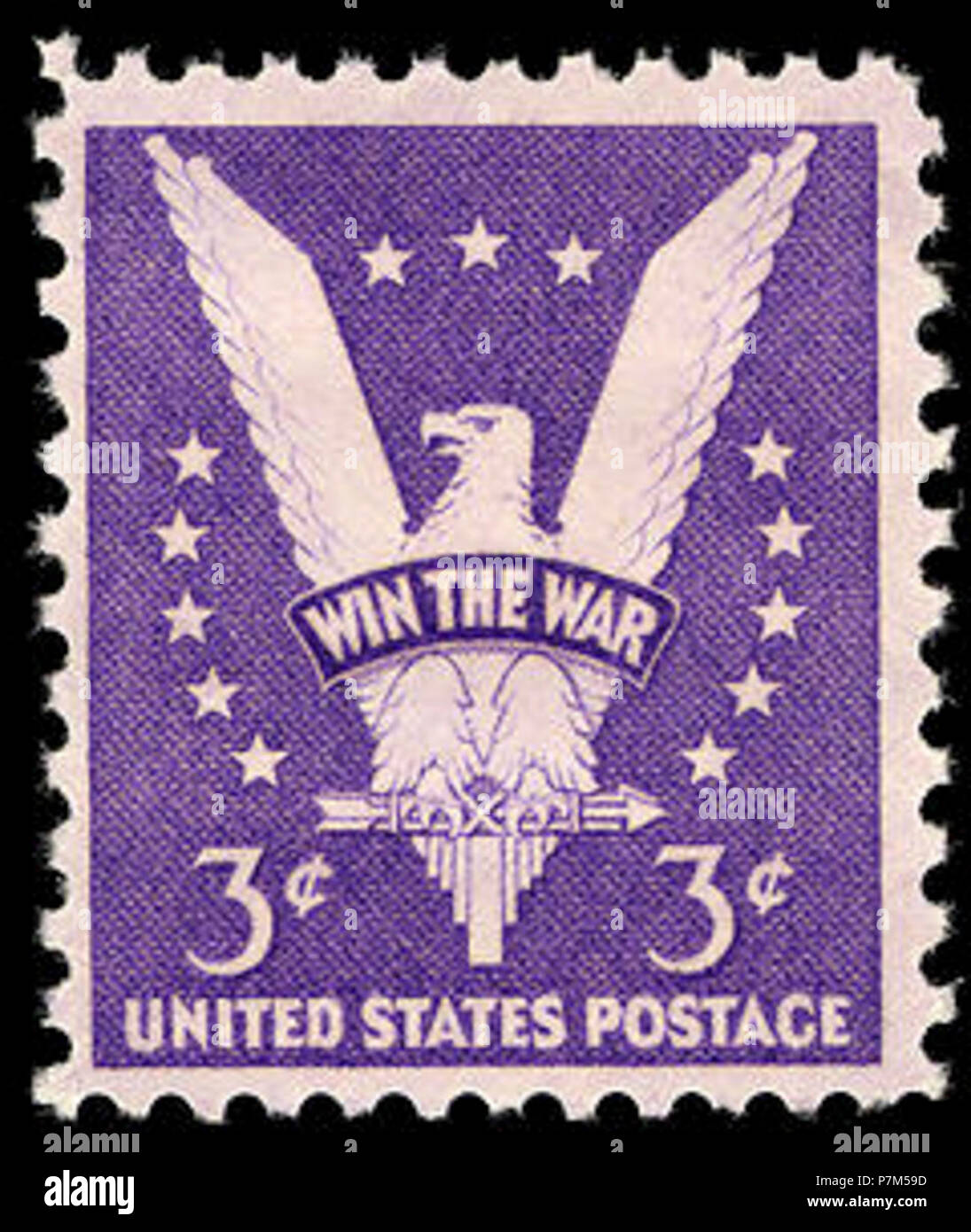 3 Cent Win The War Stamp 1942 USA Stock Photo Alamy