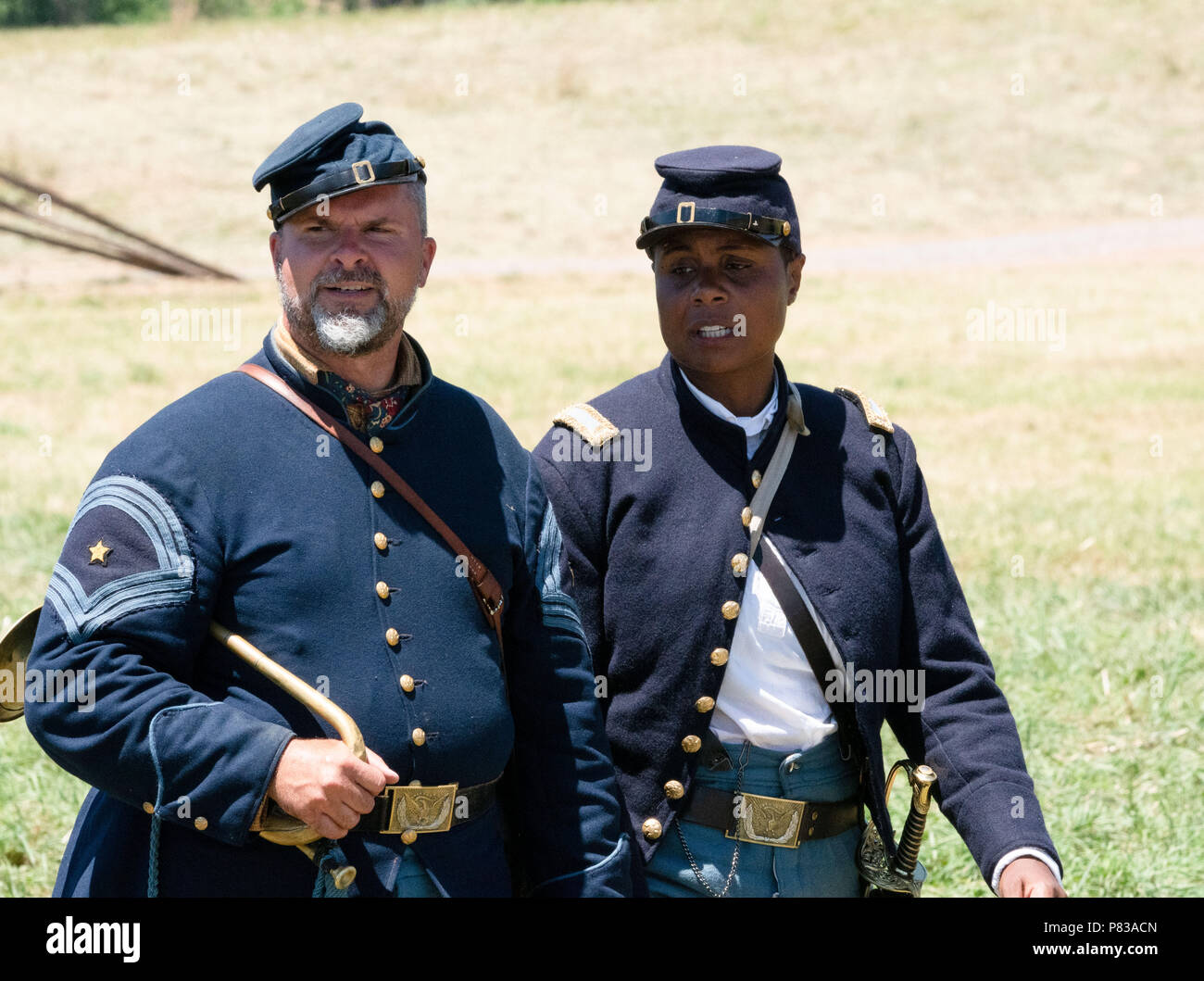 Picketts Charge Reenactment Hi Res Stock Photography And Images Alamy