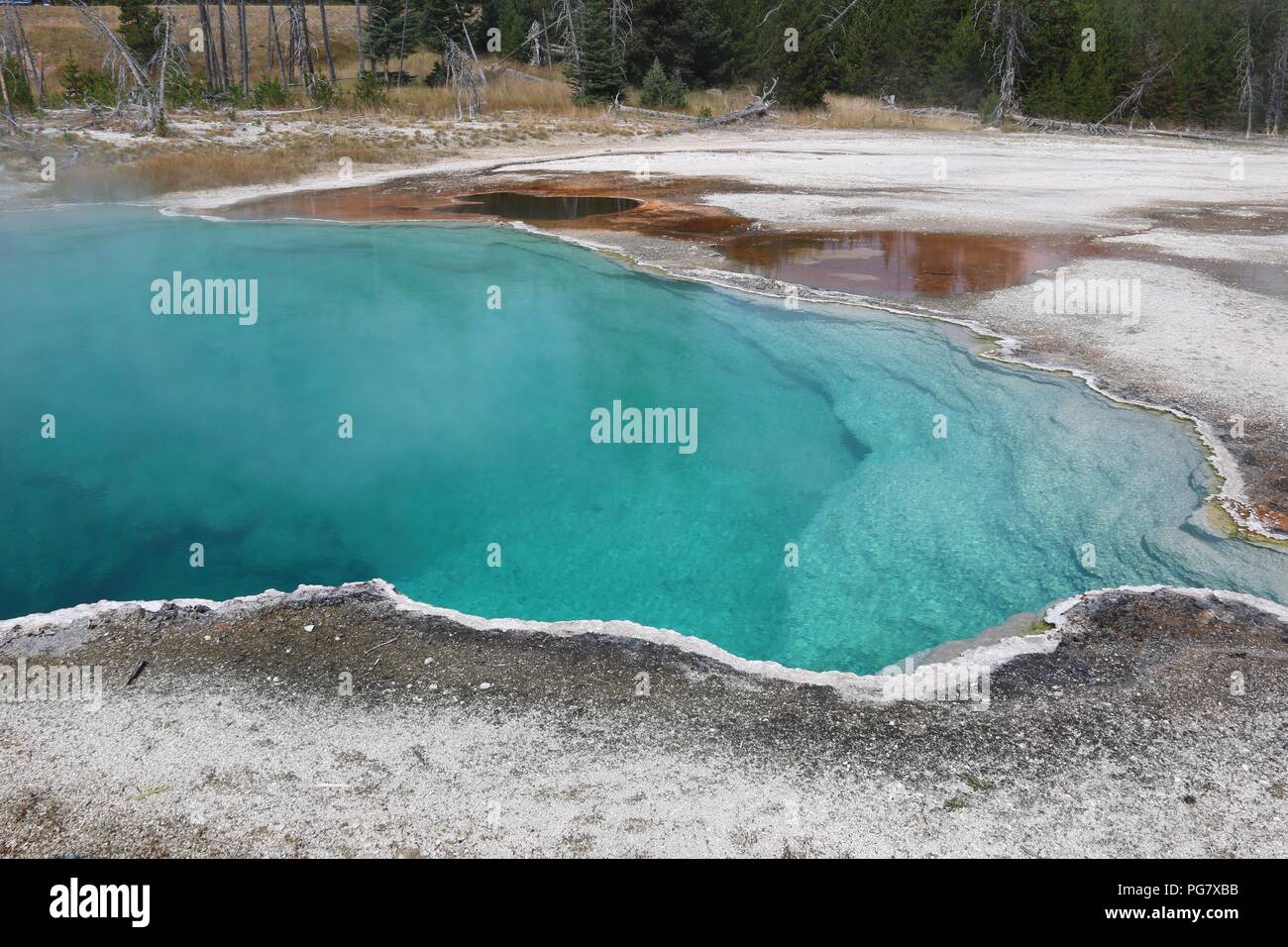 The Abyss Pool At The West Thumb Geyser Basin In The Yellowstone