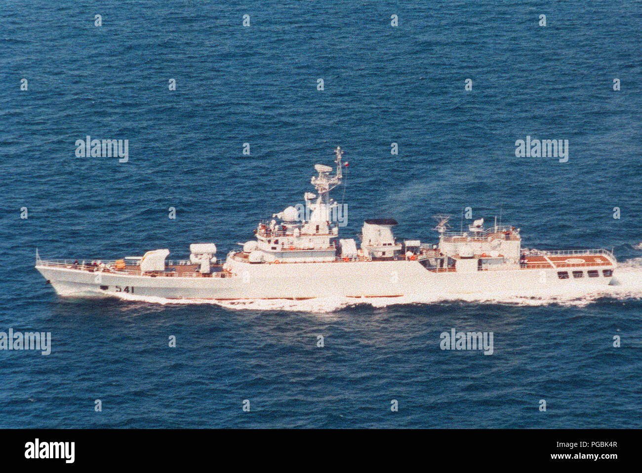 Aerial Port Beam View Of The Chinese Navy Jiangwei Class Guided Missile