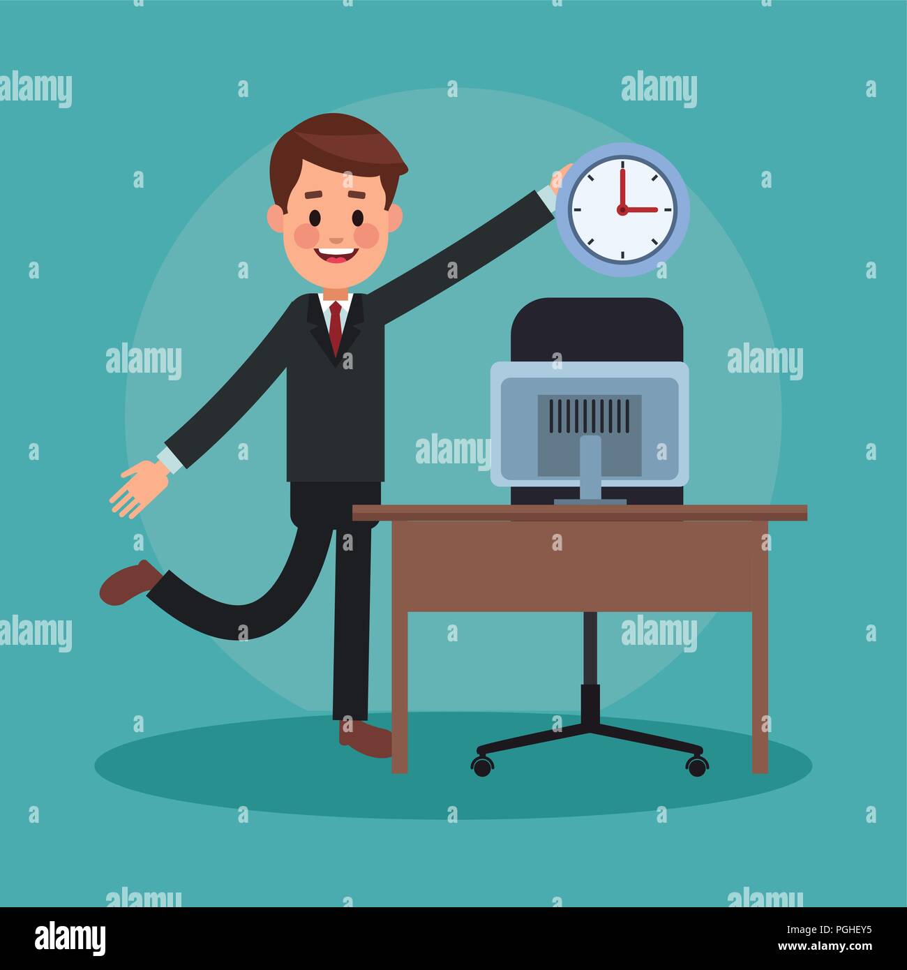 Executive Businessman Cartoon Stock Vector Image Art Alamy