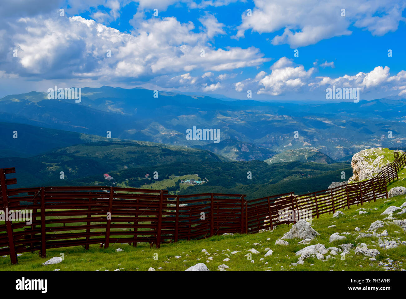 An Overview That Captures The Mountain Chain Gran Sasso Located In The