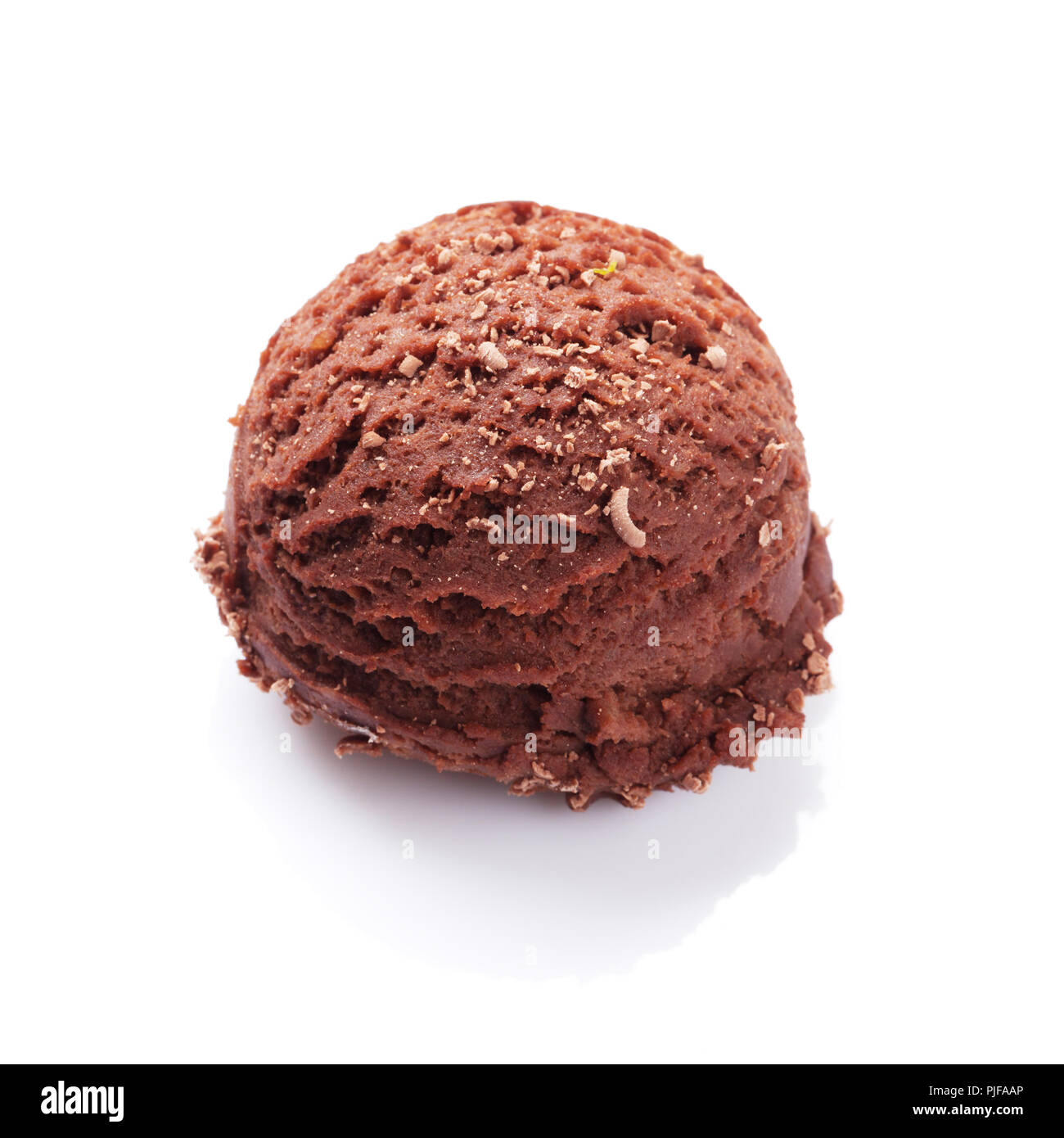 Chocolate Ice Cream Scoop Isolated On White Background Stock Photo Alamy